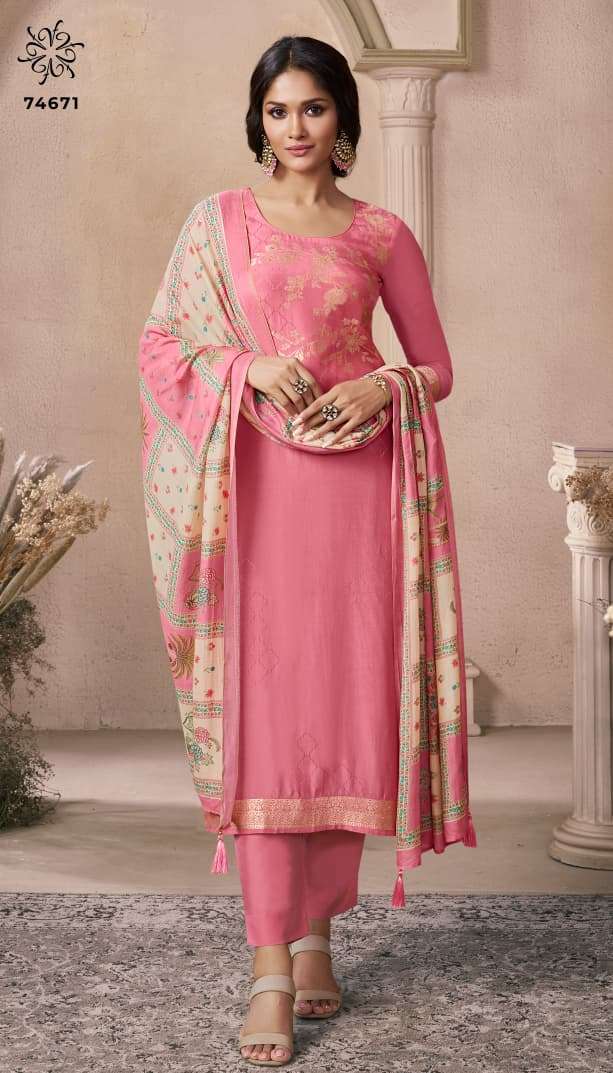 VINAY FASHION KULEESH NAVYA VOL 3 JACQUARD DESIGNER WORK LADIES SUIT
