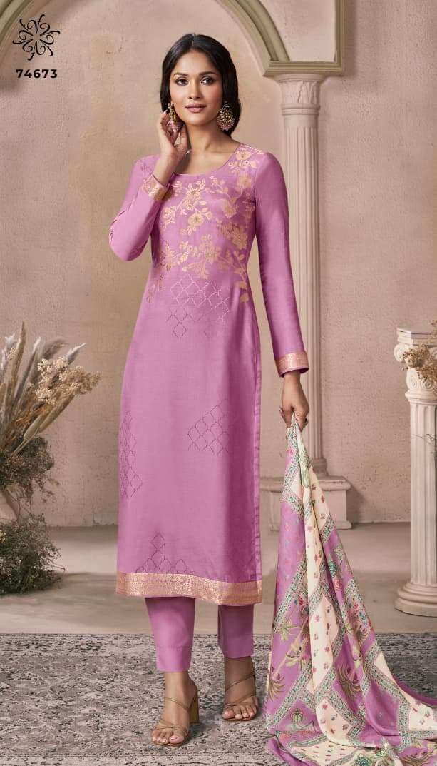 VINAY FASHION KULEESH NAVYA VOL 3 JACQUARD DESIGNER WORK LADIES SUIT