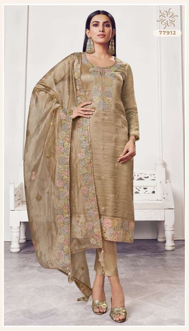 VINAY FASHION KULEESH POSHAK SILK WITH EMBROIDERY WORK FESTIVE WEAR LADIES SUIT