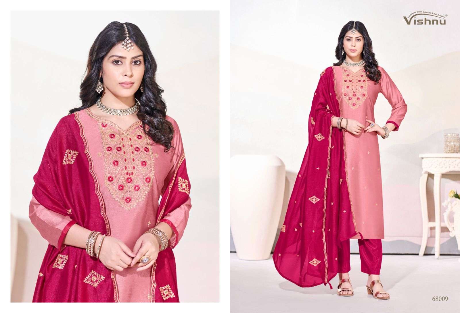 VISHNU IMPEX ARUNIKA SILK FANCY EMBROIDERY WORK LADIES SALWAR SUIT