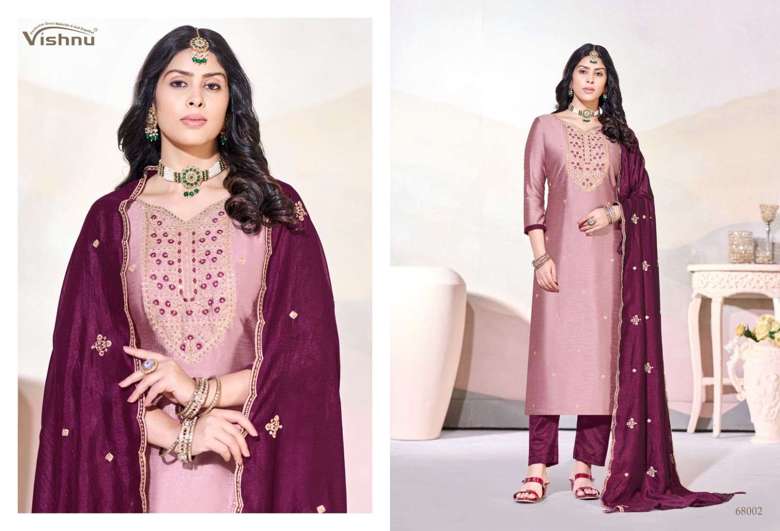 VISHNU IMPEX ARUNIKA SILK FANCY EMBROIDERY WORK LADIES SALWAR SUIT