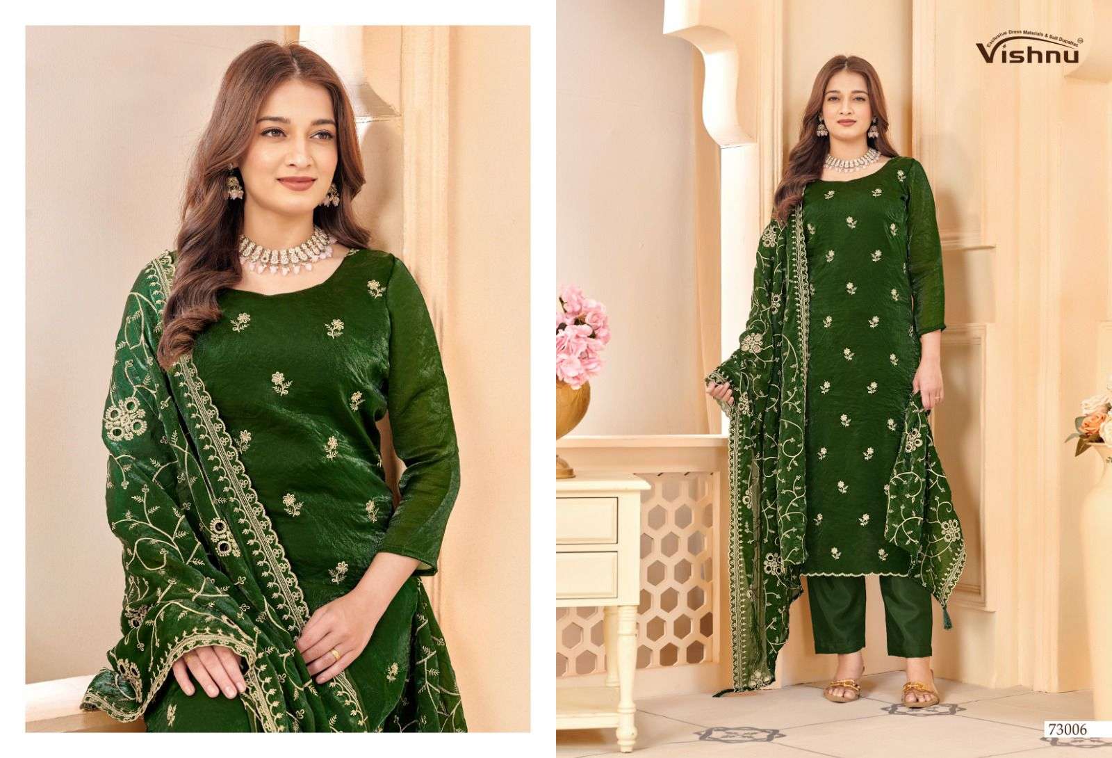 VISHNU IMPEX HARLEEN GEORGETTE FANCY WORK LADIES SALWAR SUIT