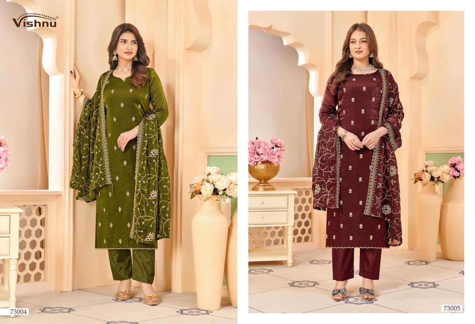 VISHNU IMPEX HARLEEN GEORGETTE FANCY WORK LADIES SALWAR SUIT