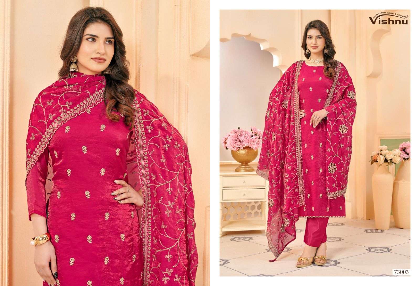 VISHNU IMPEX HARLEEN GEORGETTE FANCY WORK LADIES SALWAR SUIT