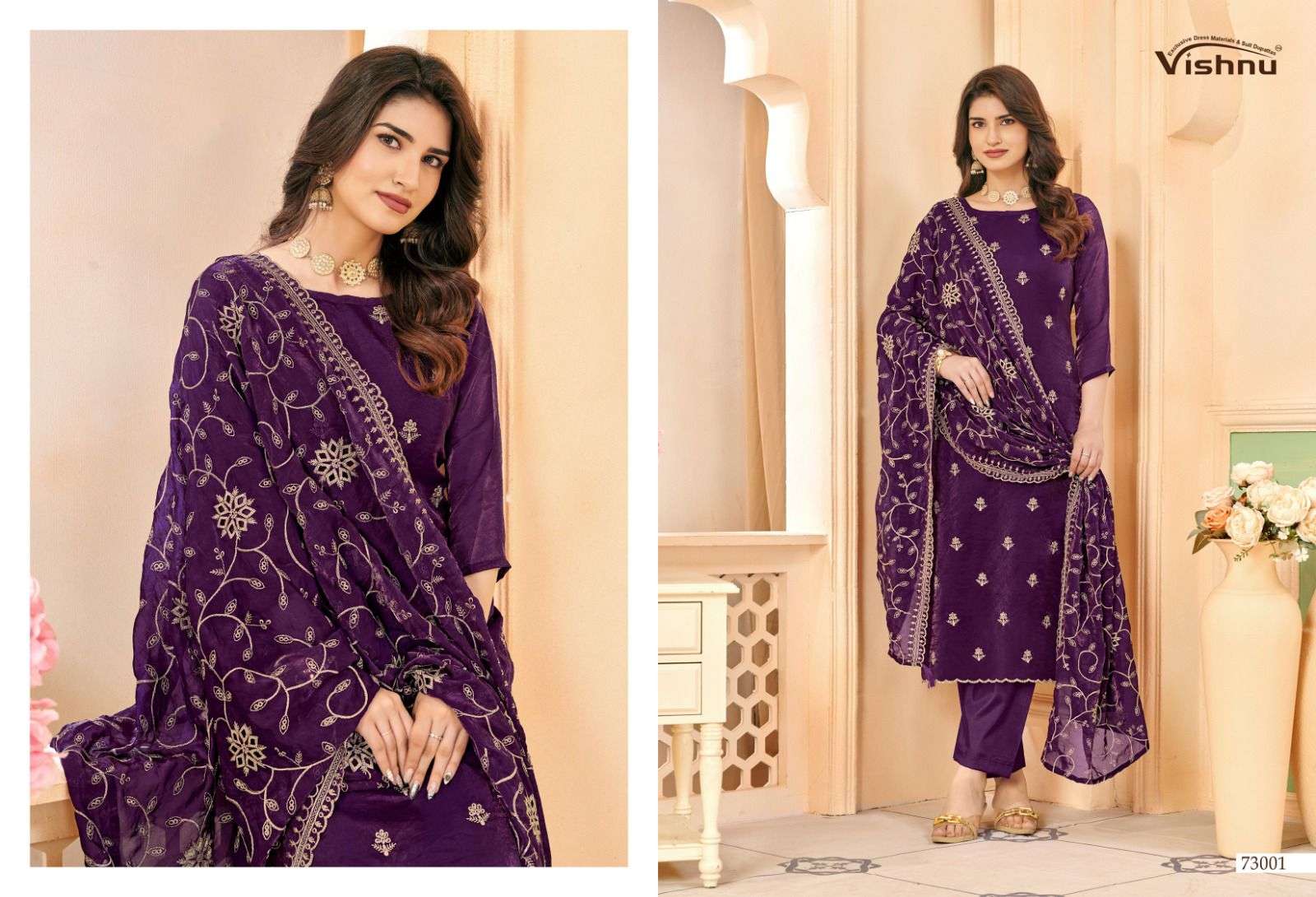 VISHNU IMPEX HARLEEN GEORGETTE FANCY WORK LADIES SALWAR SUIT