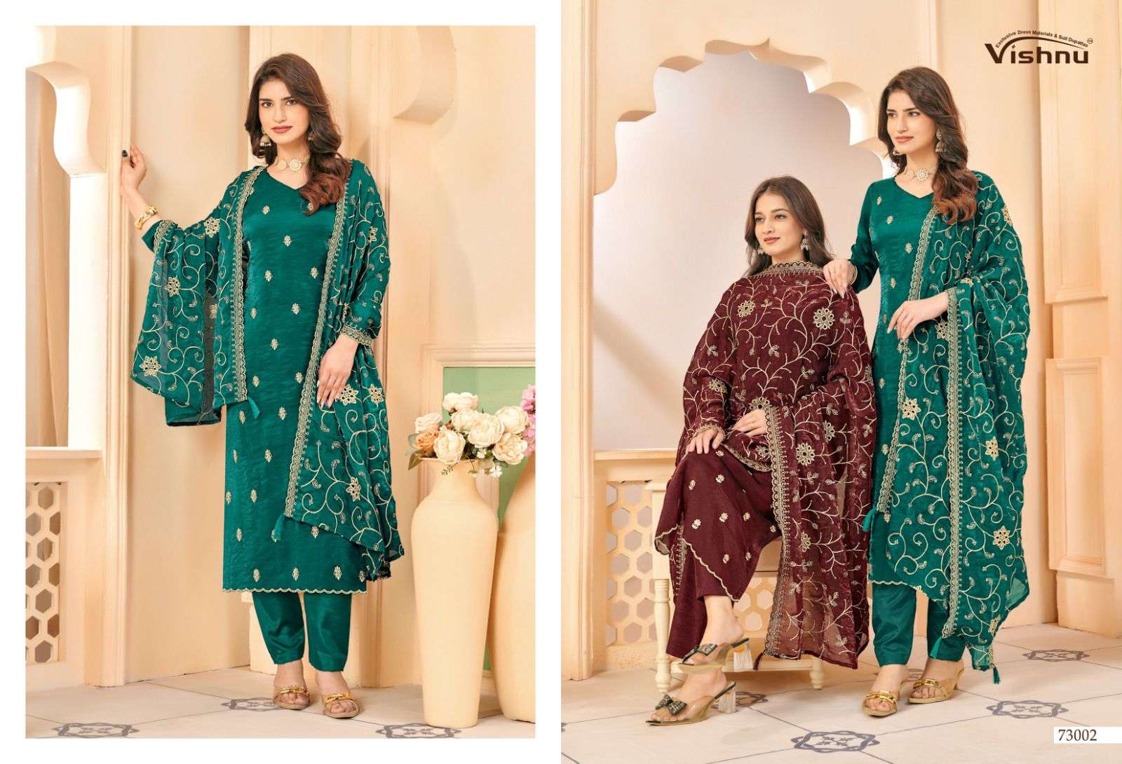 VISHNU IMPEX HARLEEN GEORGETTE FANCY WORK LADIES SALWAR SUIT