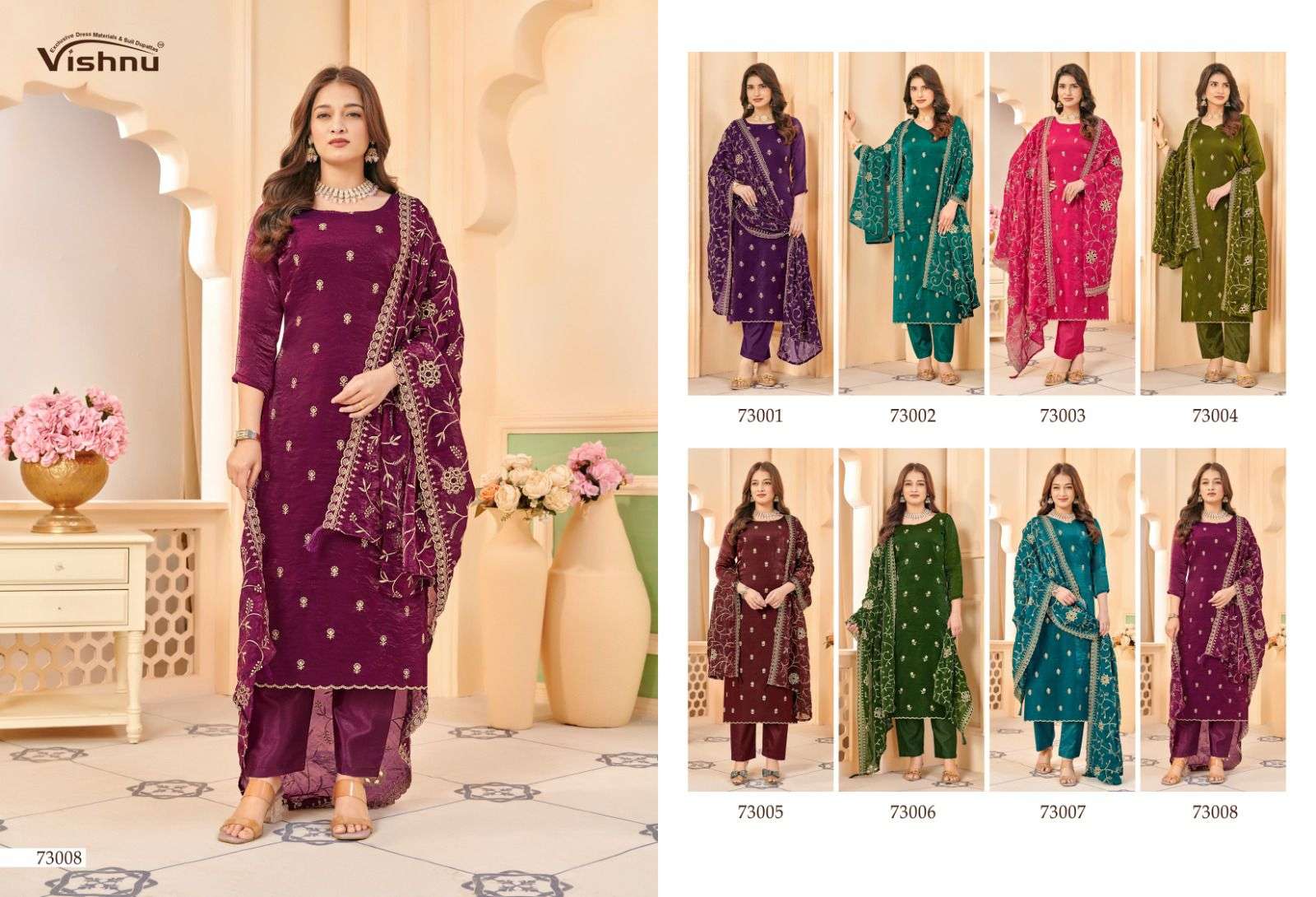 VISHNU IMPEX HARLEEN GEORGETTE FANCY WORK LADIES SALWAR SUIT