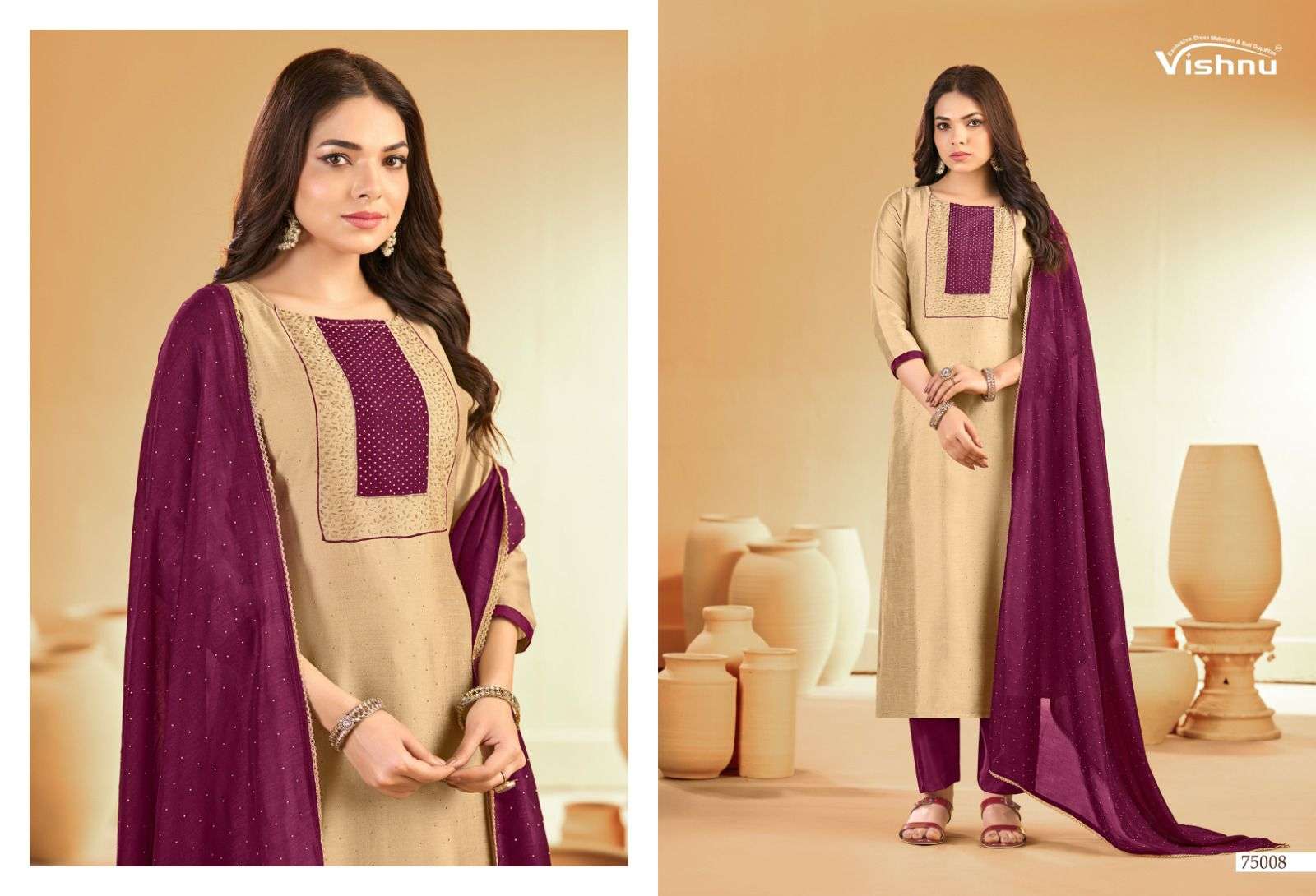 VISHNU IMPEX SWARNPANKH SILK EMBROIDERY WORK LADIES SUIT
