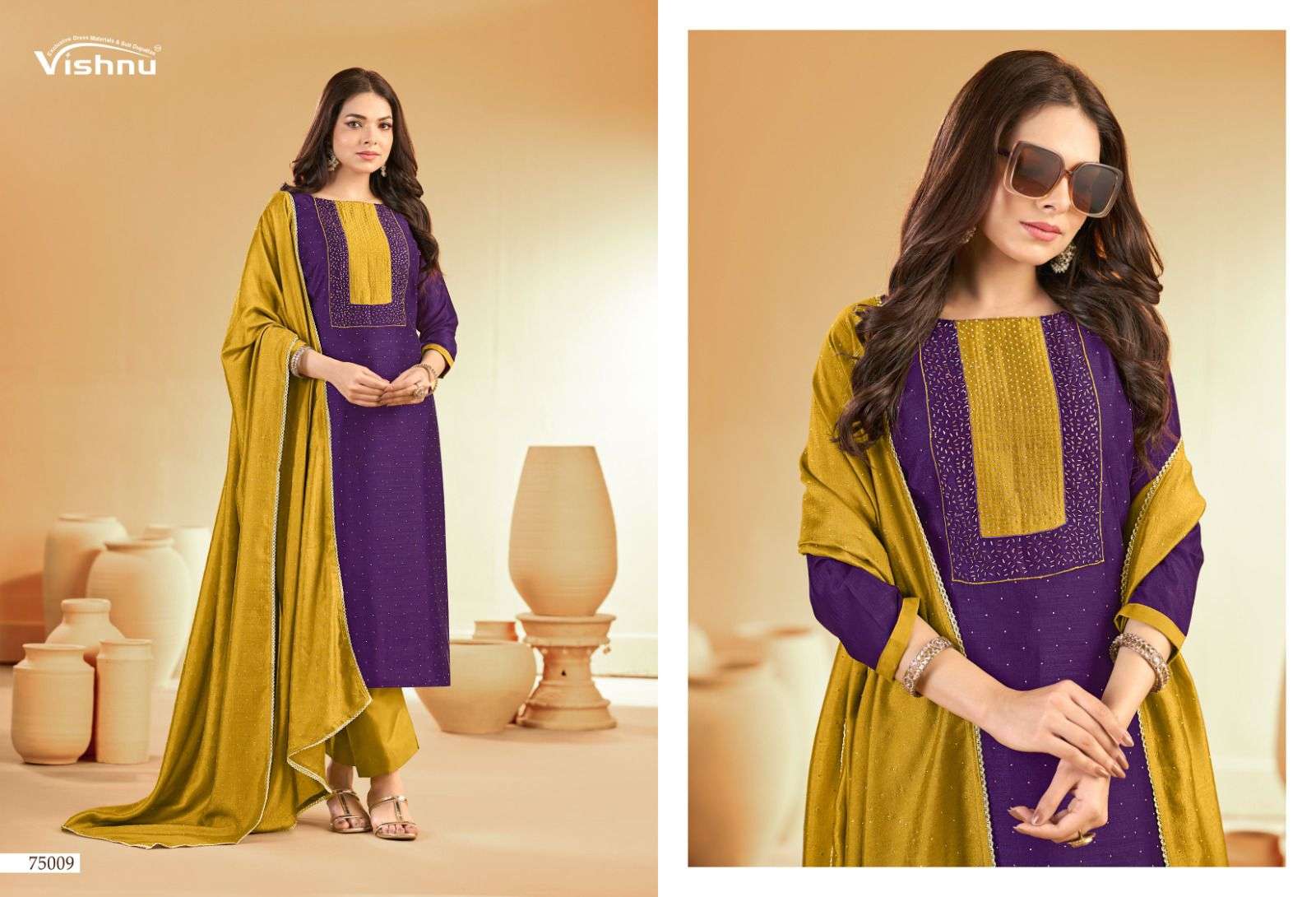 VISHNU IMPEX SWARNPANKH SILK EMBROIDERY WORK LADIES SUIT