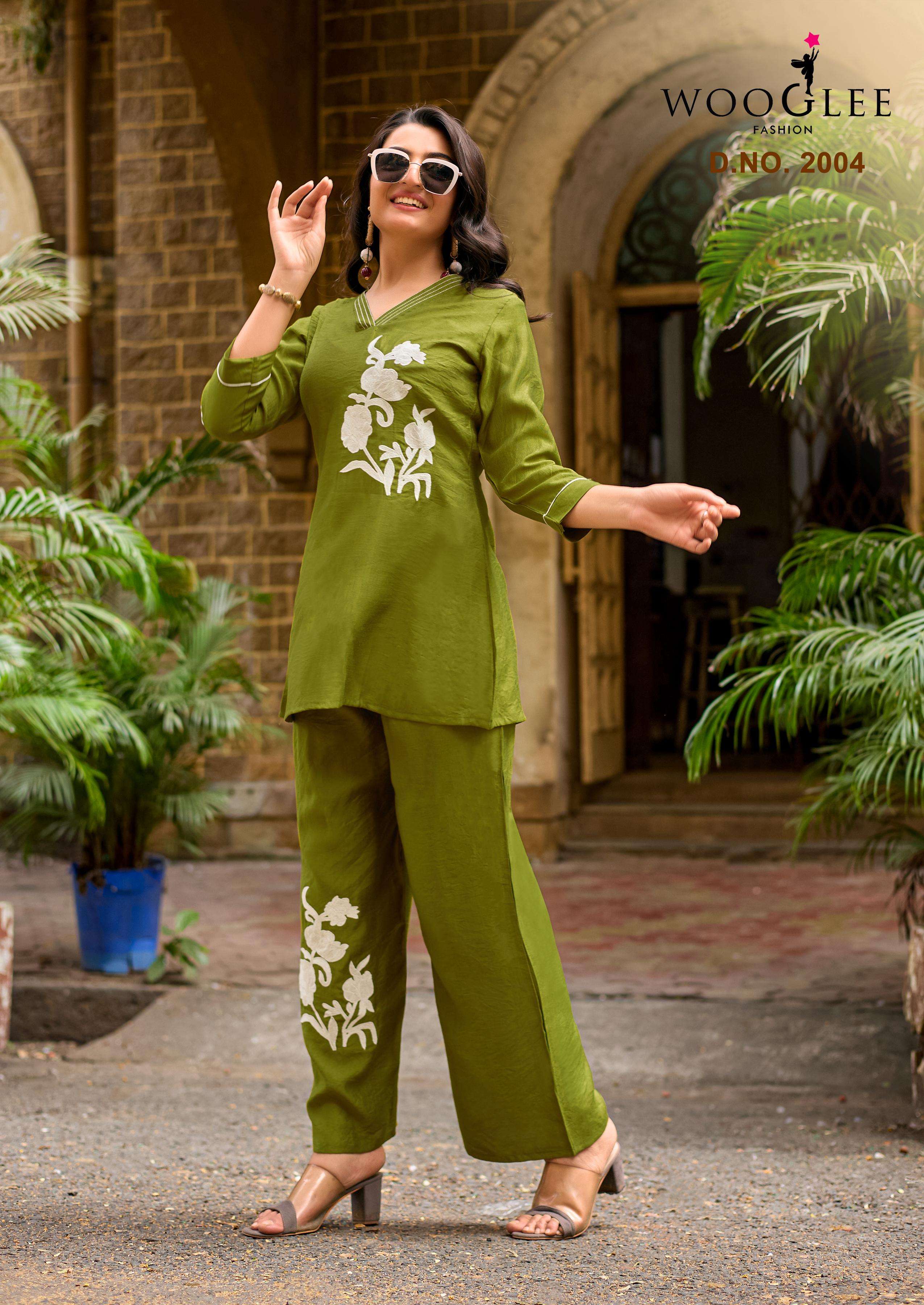WOOGLEE LIVONIA VISCOSE FANCY WORKS LADIES TOP WITH BOTTOM PAIR 