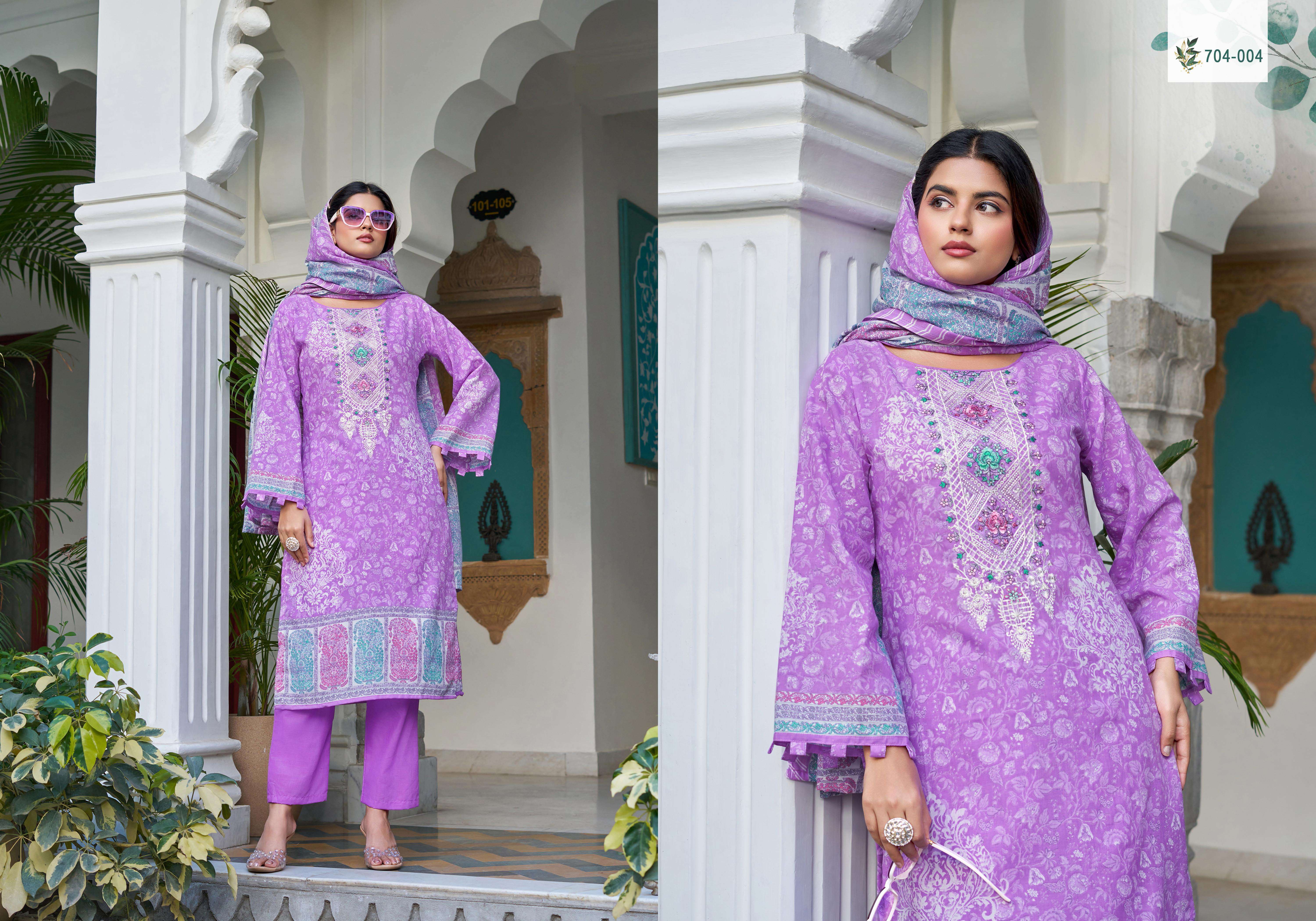 ZULFAT DESIGNER SUITS FARAH VOL 2 COTTON DIGITAL PRINTS FANCY WORK SUIT