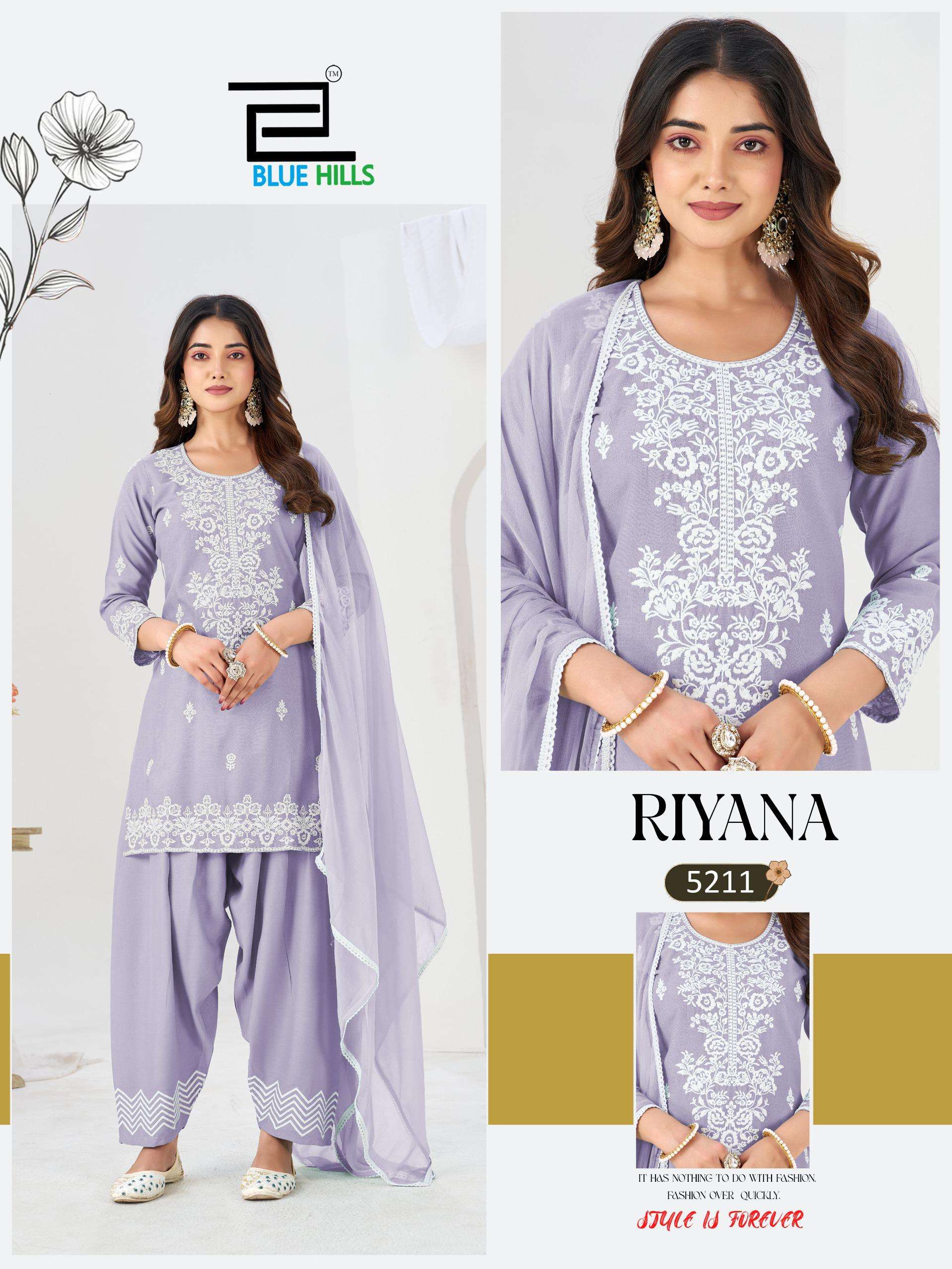 BLUE HILLS RIYANA RAYON FANCY WORKS LADIES 3PCS SET COLLECTION 