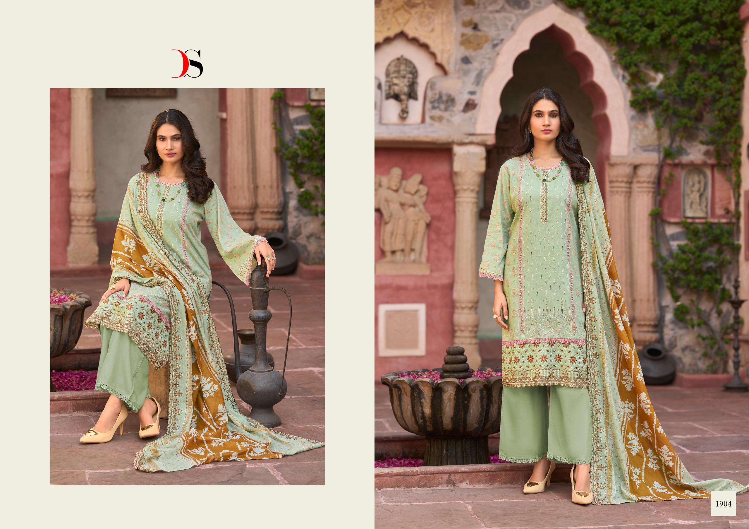 DEEPSY SUITS BIN SAEED LAWN COLLECTION VOL 19 COTTON EMBROIDERY WORKS SUIT