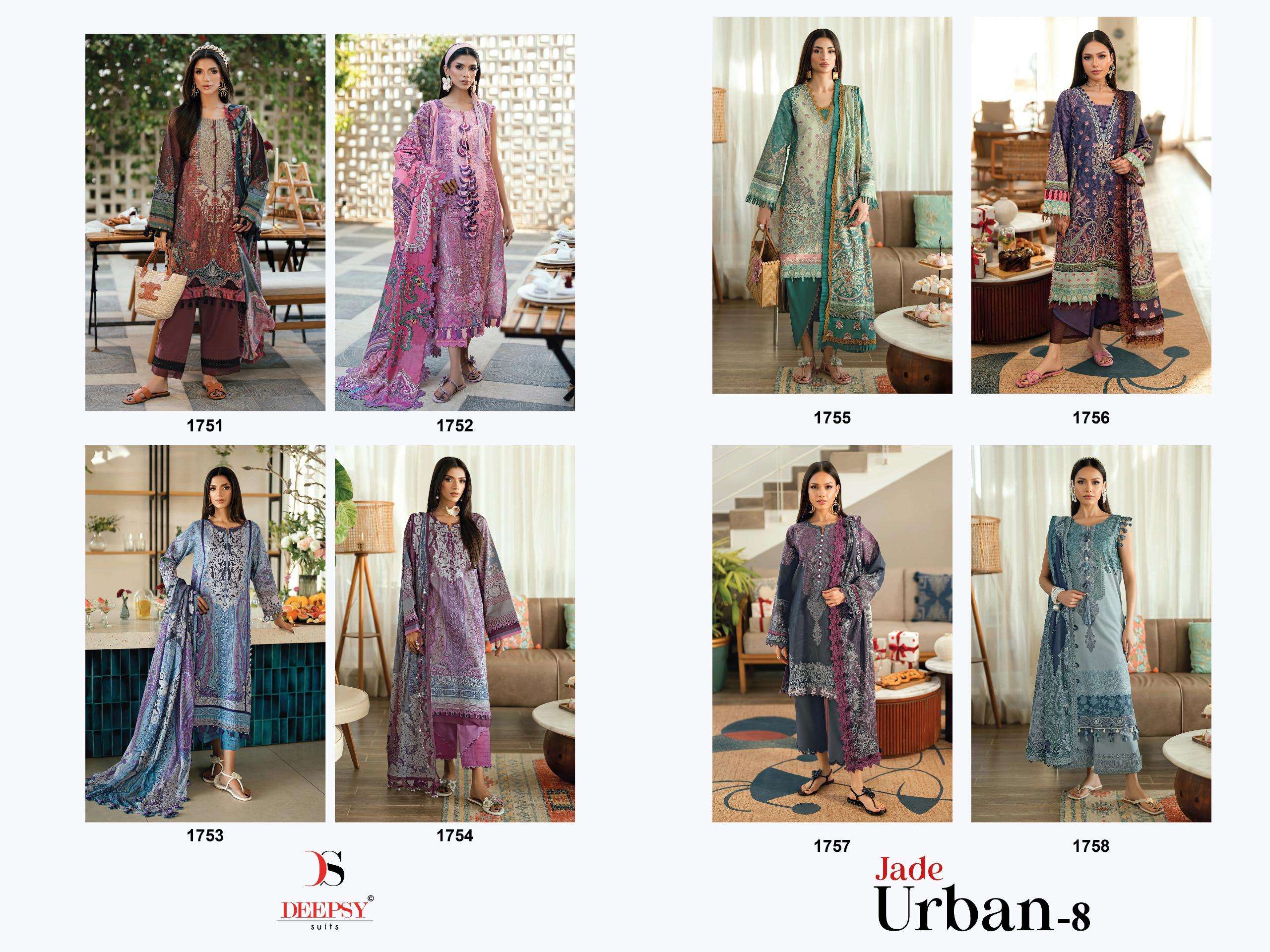 DEEPSY SUITS JADE URBAN VOL 8 COTTON EMBROIDERY WORK SALWAR KAMEEZ	