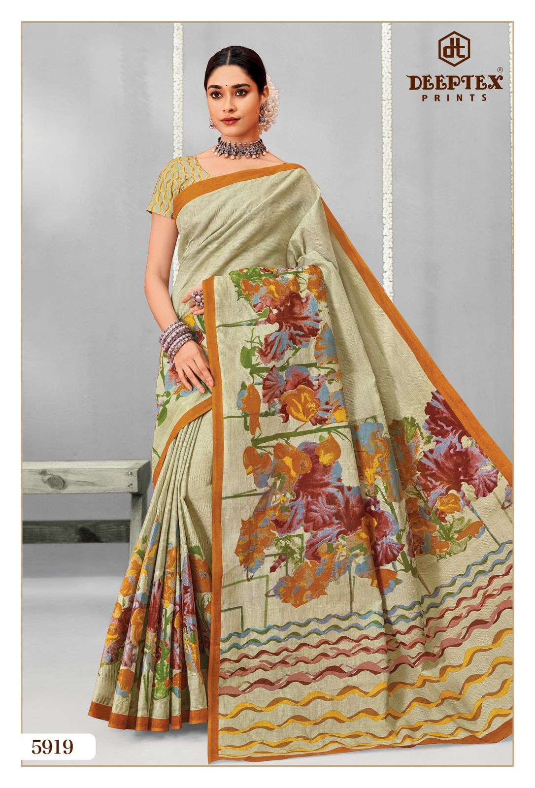 DEEPTEX PRINTS MOTHER INDIA VOL 59 COTTON PRINTED LADIES SAREES	