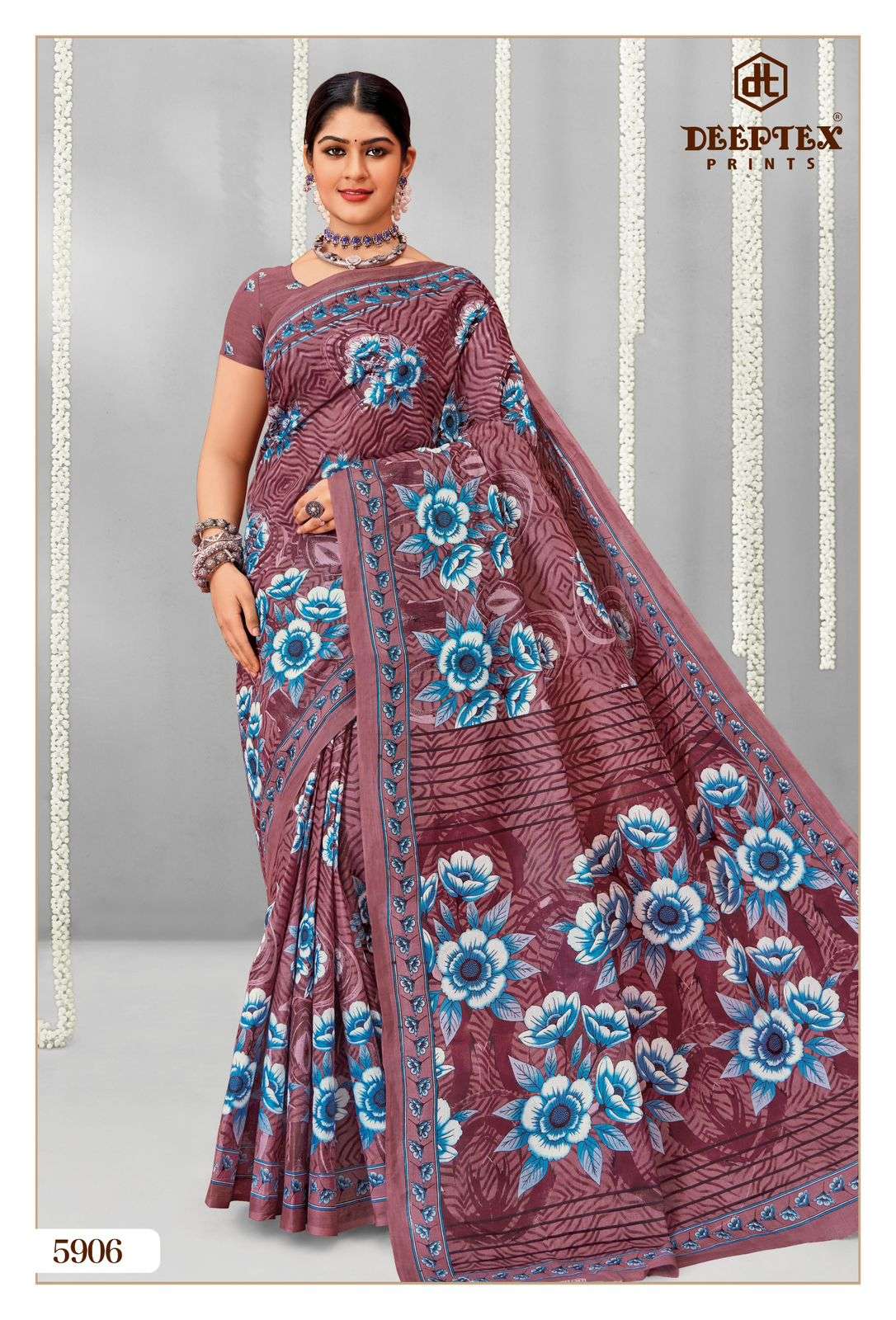 DEEPTEX PRINTS MOTHER INDIA VOL 59 COTTON PRINTED LADIES SAREES	