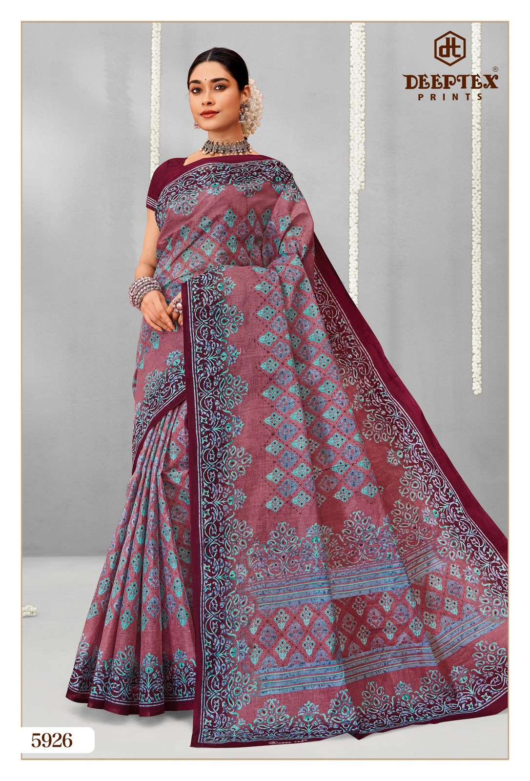 DEEPTEX PRINTS MOTHER INDIA VOL 59 COTTON PRINTED LADIES SAREES	