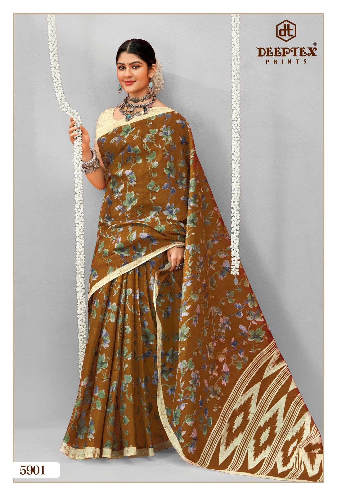 DEEPTEX PRINTS MOTHER INDIA VOL 59 COTTON PRINTED LADIES SAREES	