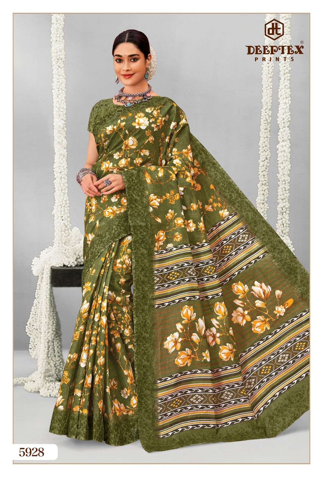 DEEPTEX PRINTS MOTHER INDIA VOL 59 COTTON PRINTED LADIES SAREES	