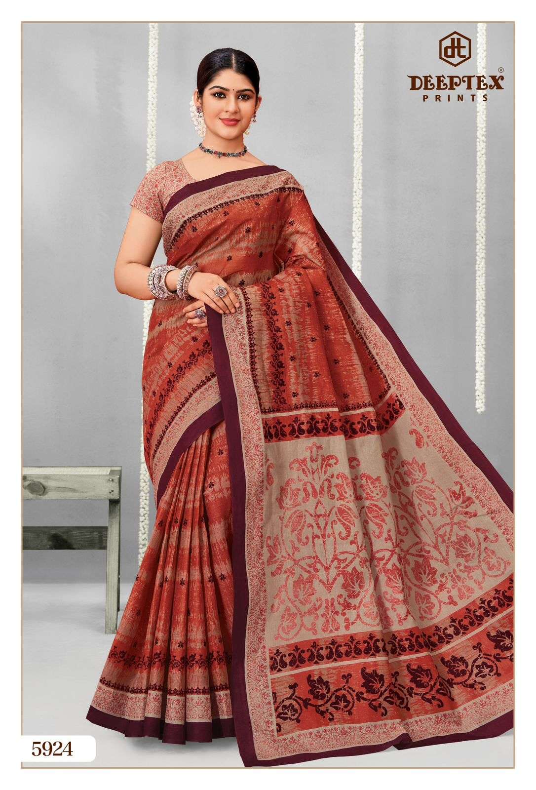 DEEPTEX PRINTS MOTHER INDIA VOL 59 COTTON PRINTED LADIES SAREES	