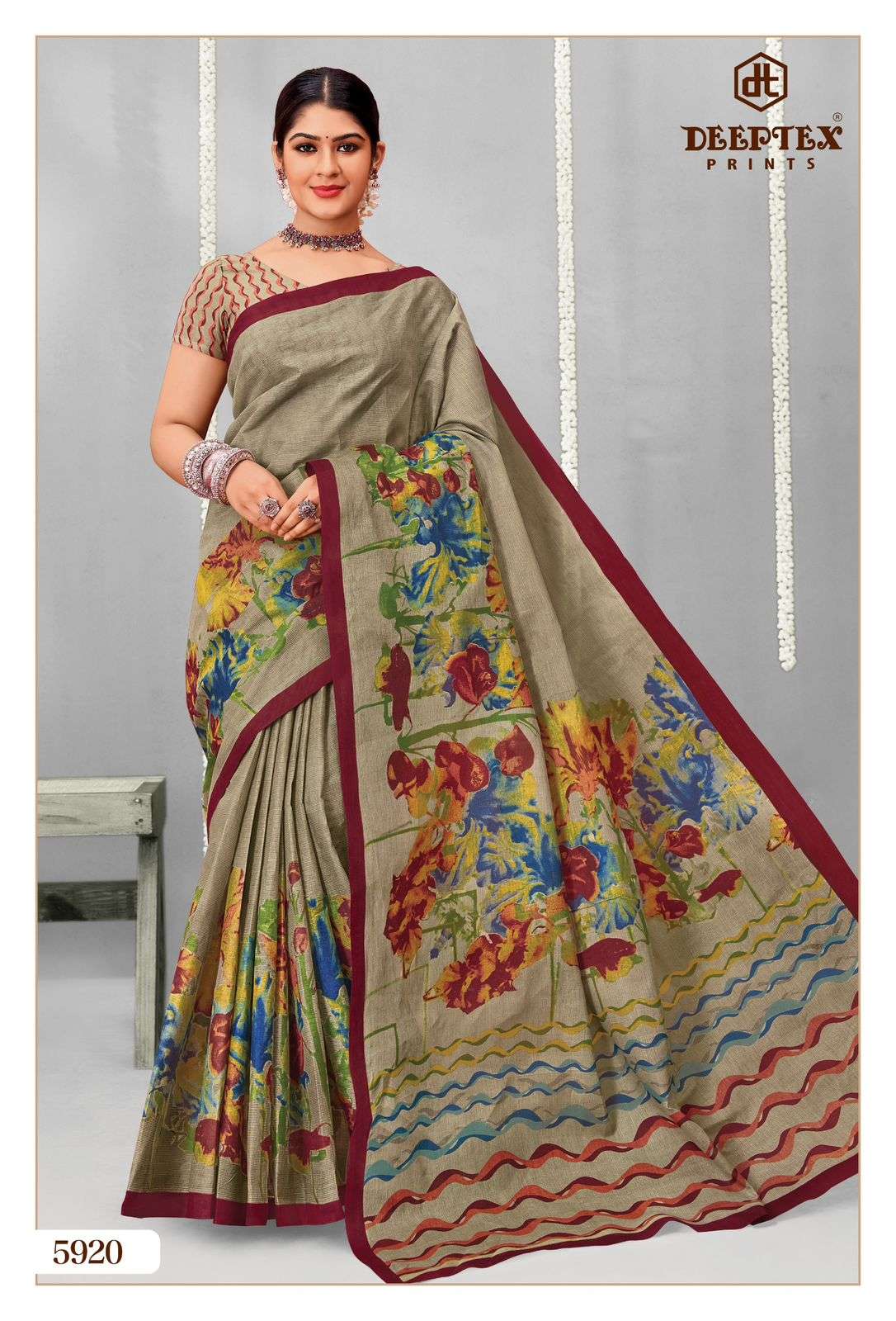 DEEPTEX PRINTS MOTHER INDIA VOL 59 COTTON PRINTED LADIES SAREES	