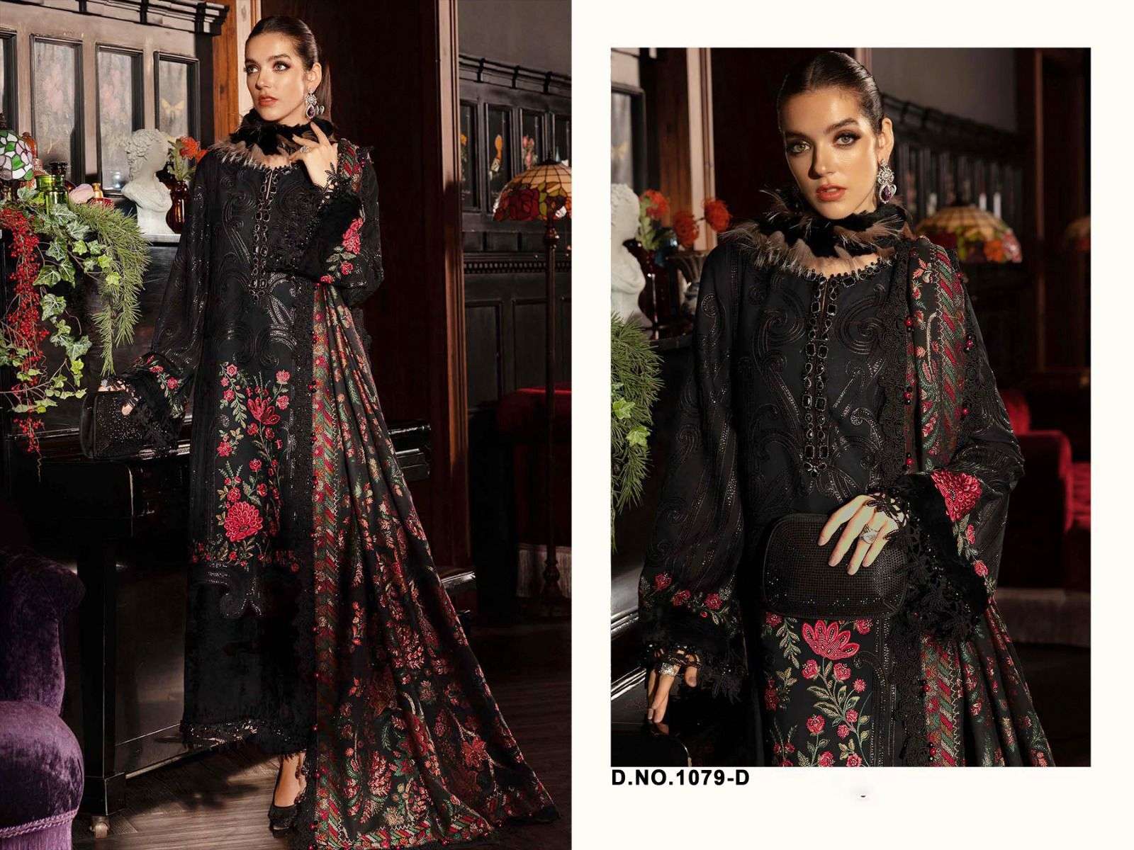 FLORENT D NO 1079 COTTON WITH HEAVY EMBROIDERY DESIGNER PAKISTANI SUIT
