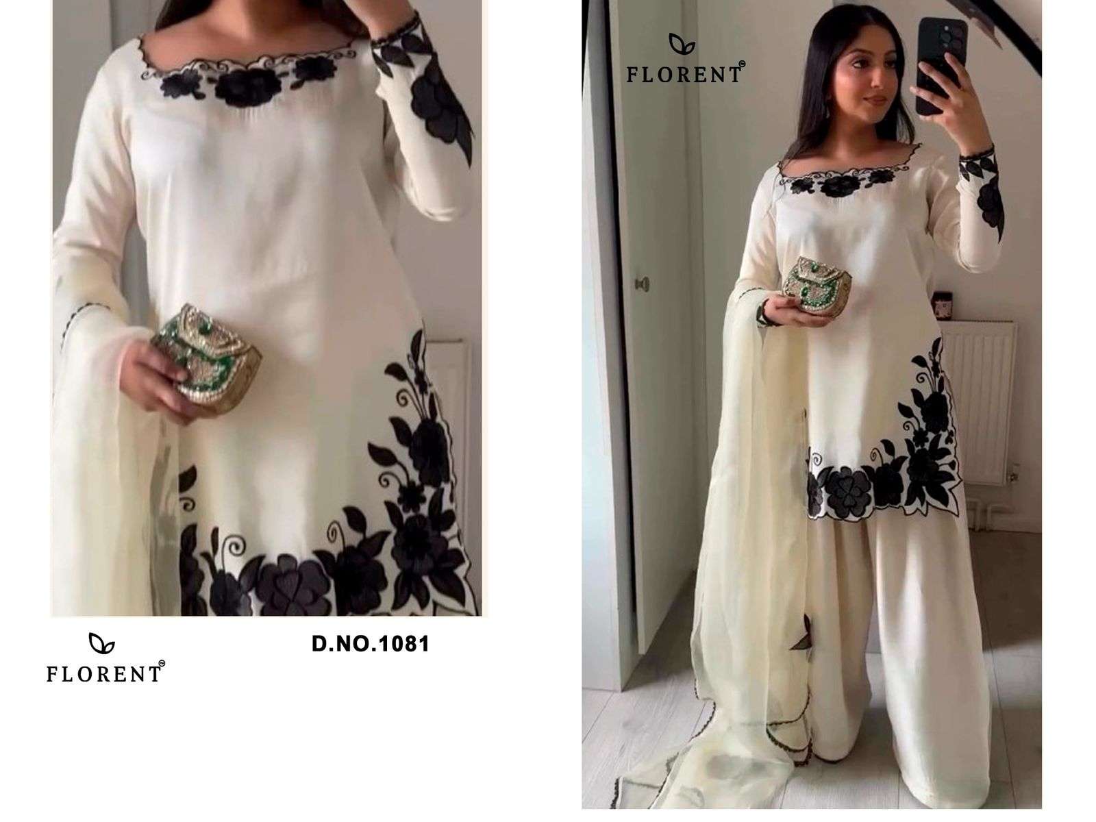 FLORENT D NO 1080 & 1081 SILK DESIGNER READY MADE PAKISTANI SUIT