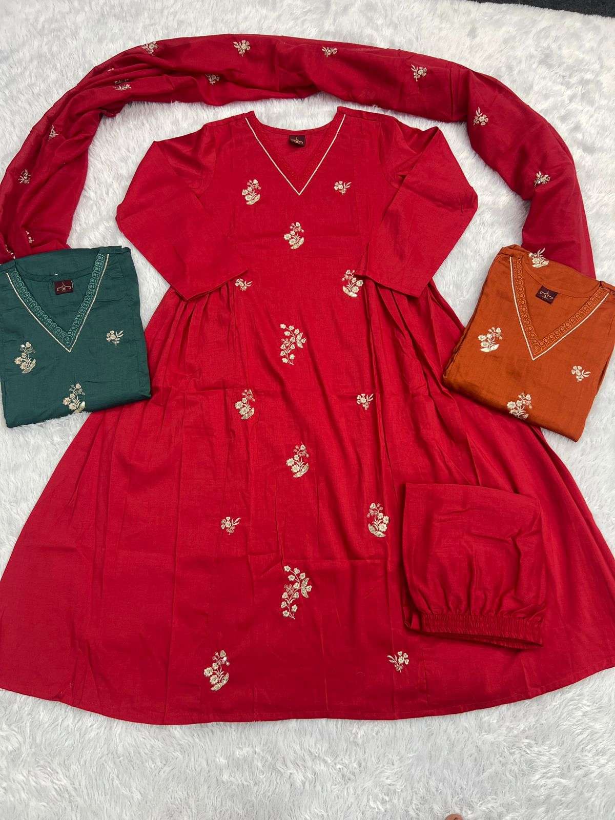 INLI PINTEREST PREMIUM VOL 2 SILK ANARKALI STYLE LADIES 3PCS SET COLLECTION 