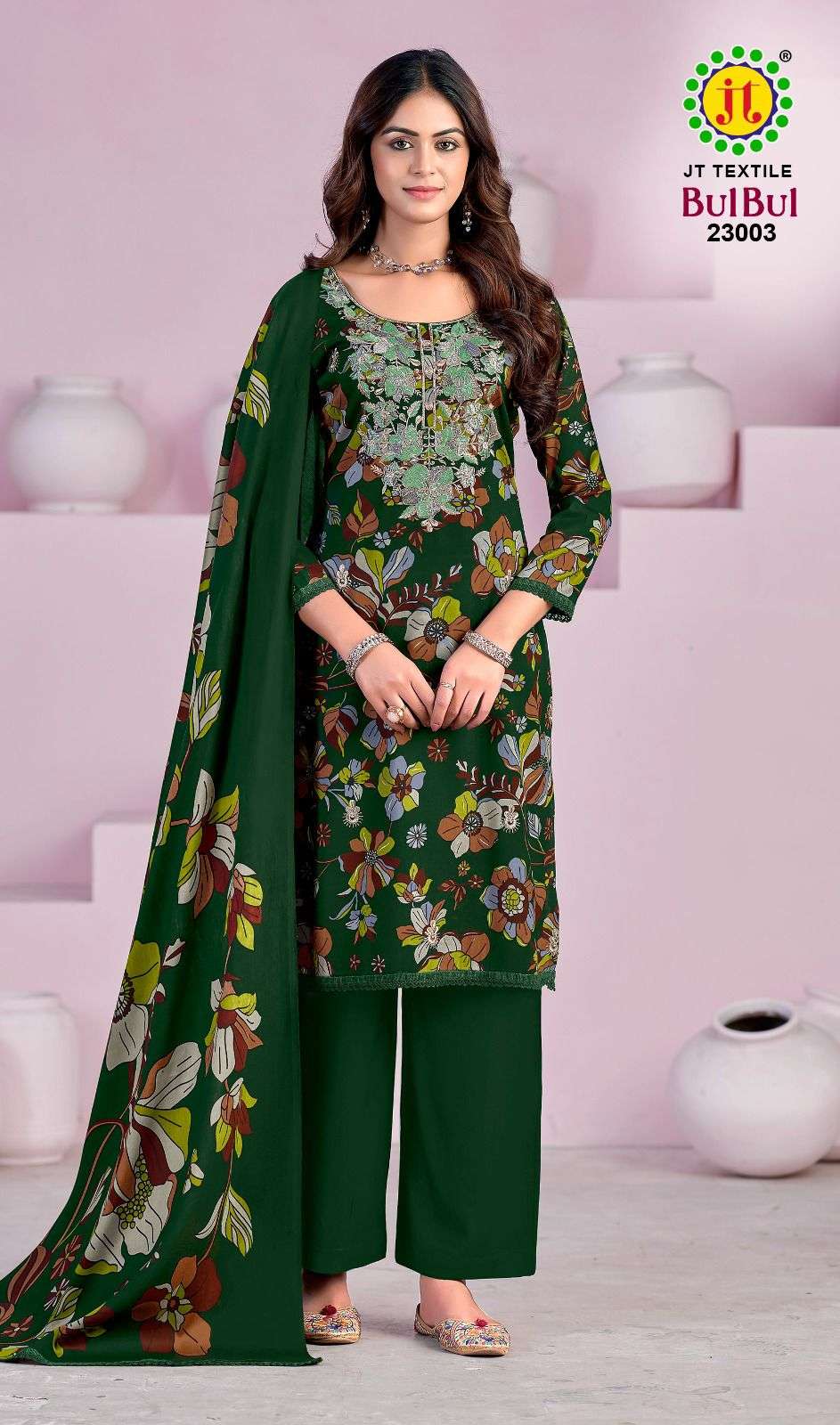 JT BULBUL VOL 23 RAYON PREMIUM WORKS LADIES SUIT	