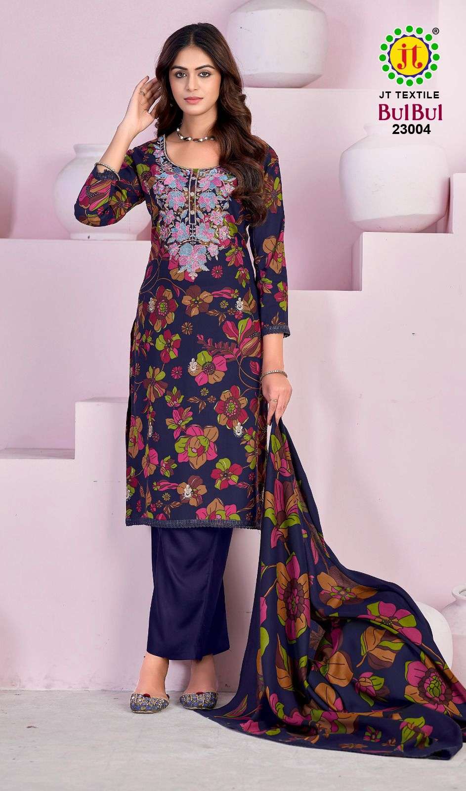 JT BULBUL VOL 23 RAYON PREMIUM WORKS LADIES SUIT	