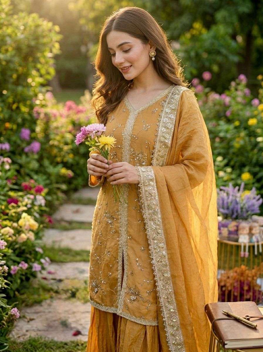 LADY LOOK 037 BEAUTIFUL PARTY WEAR DESIGNER LOOK TOP PLAZZO AND DUPATTA 