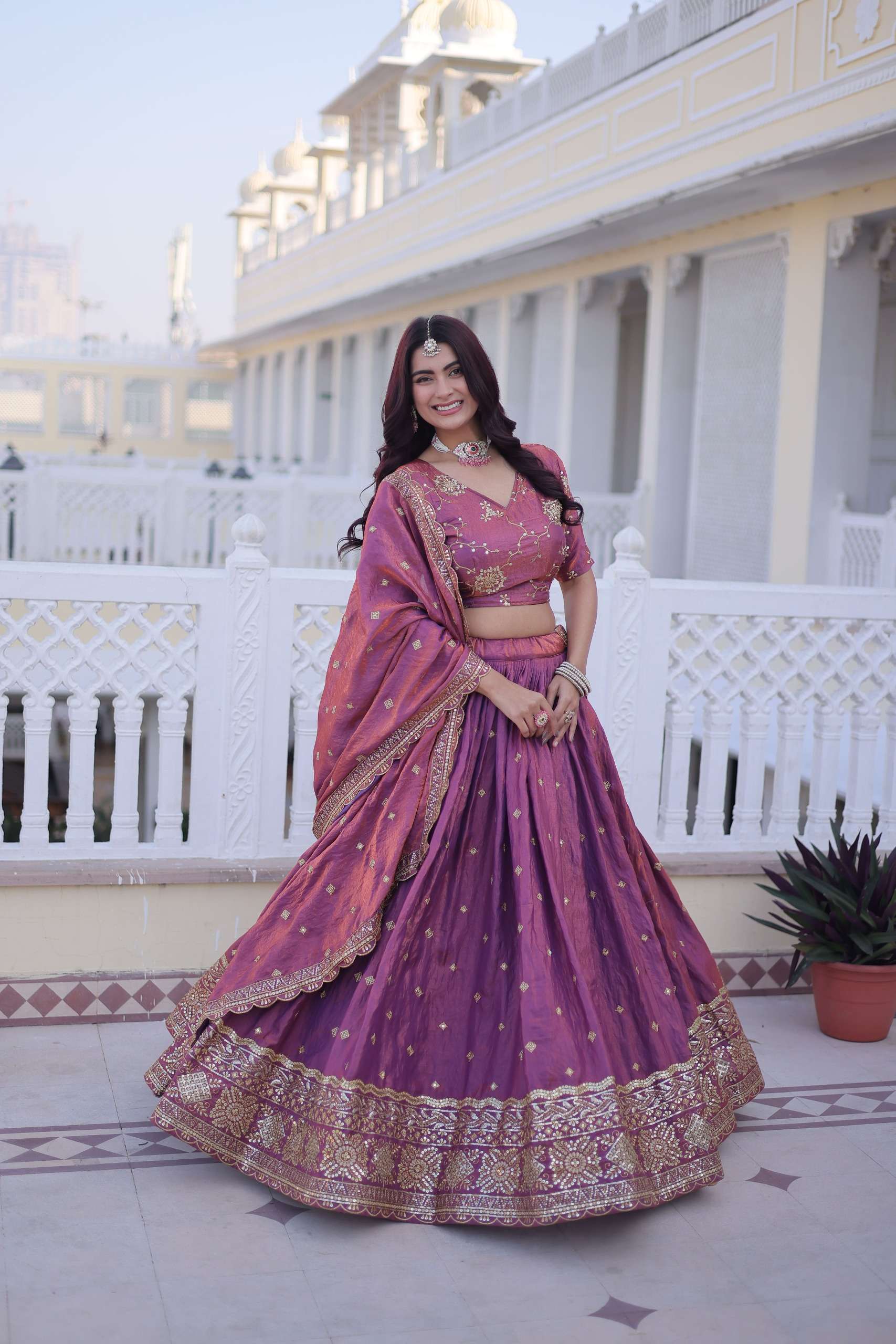 LG 5066 SILK EMBROIDERY DESIGNER WORK FESTIVE WEAR LEHENGA CHOLI 