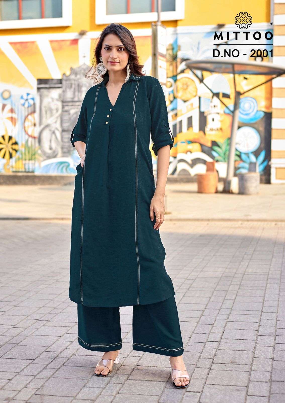 MITTOO ESTILLA RAYON FANCY PREETY LOOKS SUMMER WEAR LADIES CO-ORD SET 