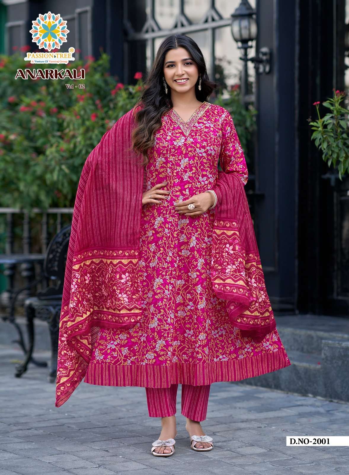 PASSION TREE ANARKALI VOL 2 COTTON PRINTED FANCY 3PCS SET COLLECTION 