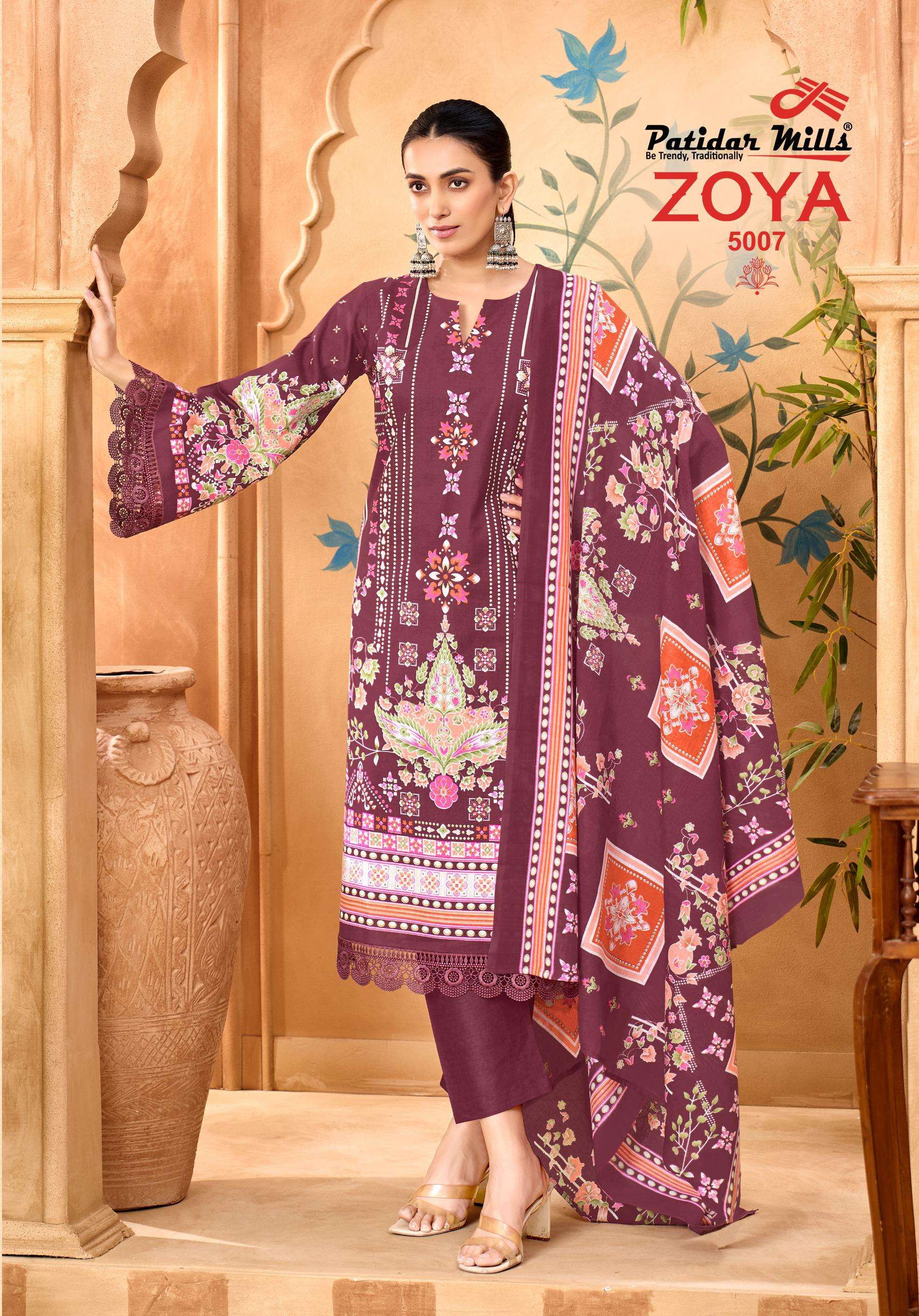 PATIDAR MILLS ZOYA VOL 5 COTTON DIGITAL PRINTS SALWAR SUIT