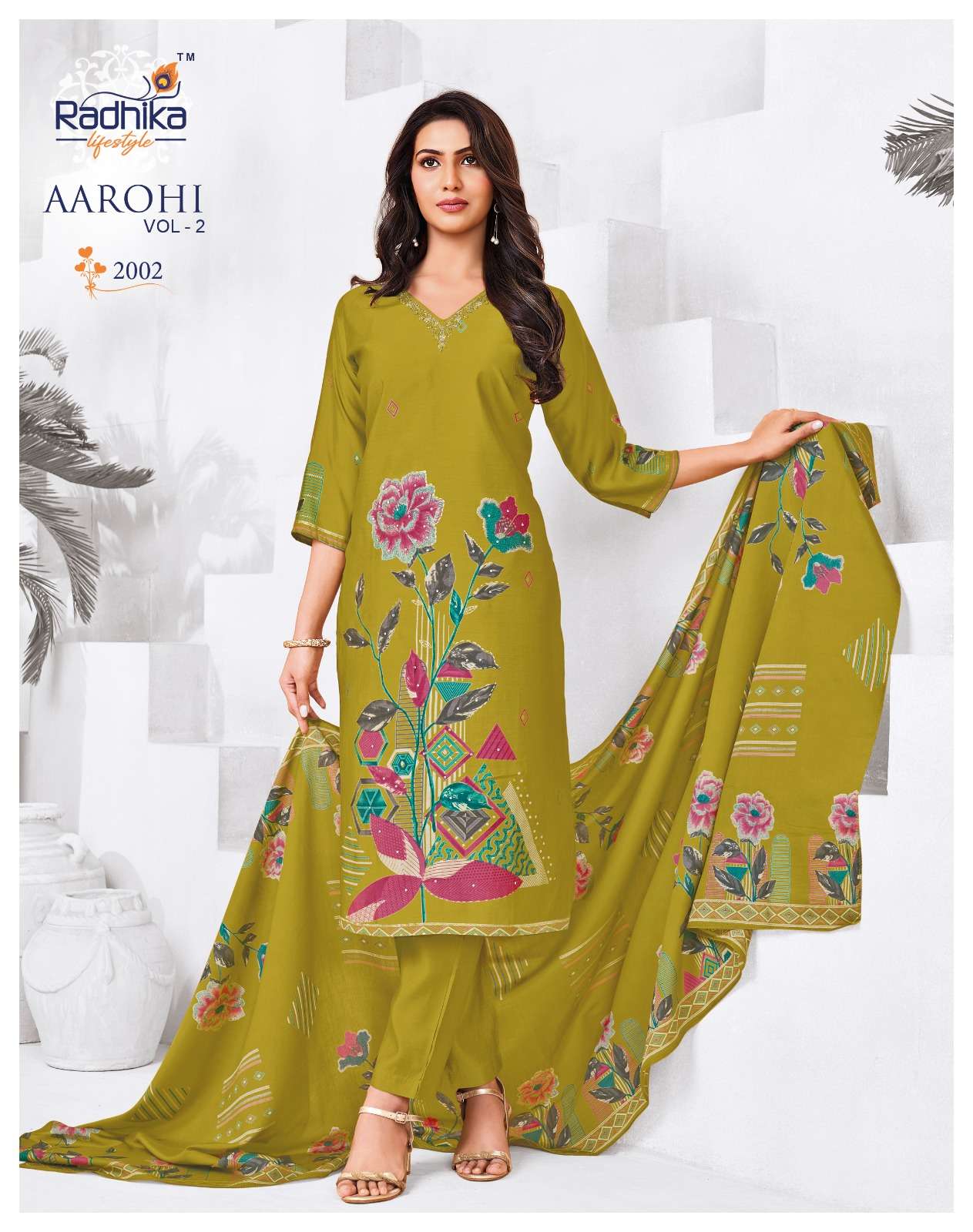 RADHIKA LIFESTYLE AAROHI VOL 2 MODAL FABRIC FANCY WORKS LADIES 3PCS SET COLLECTION 