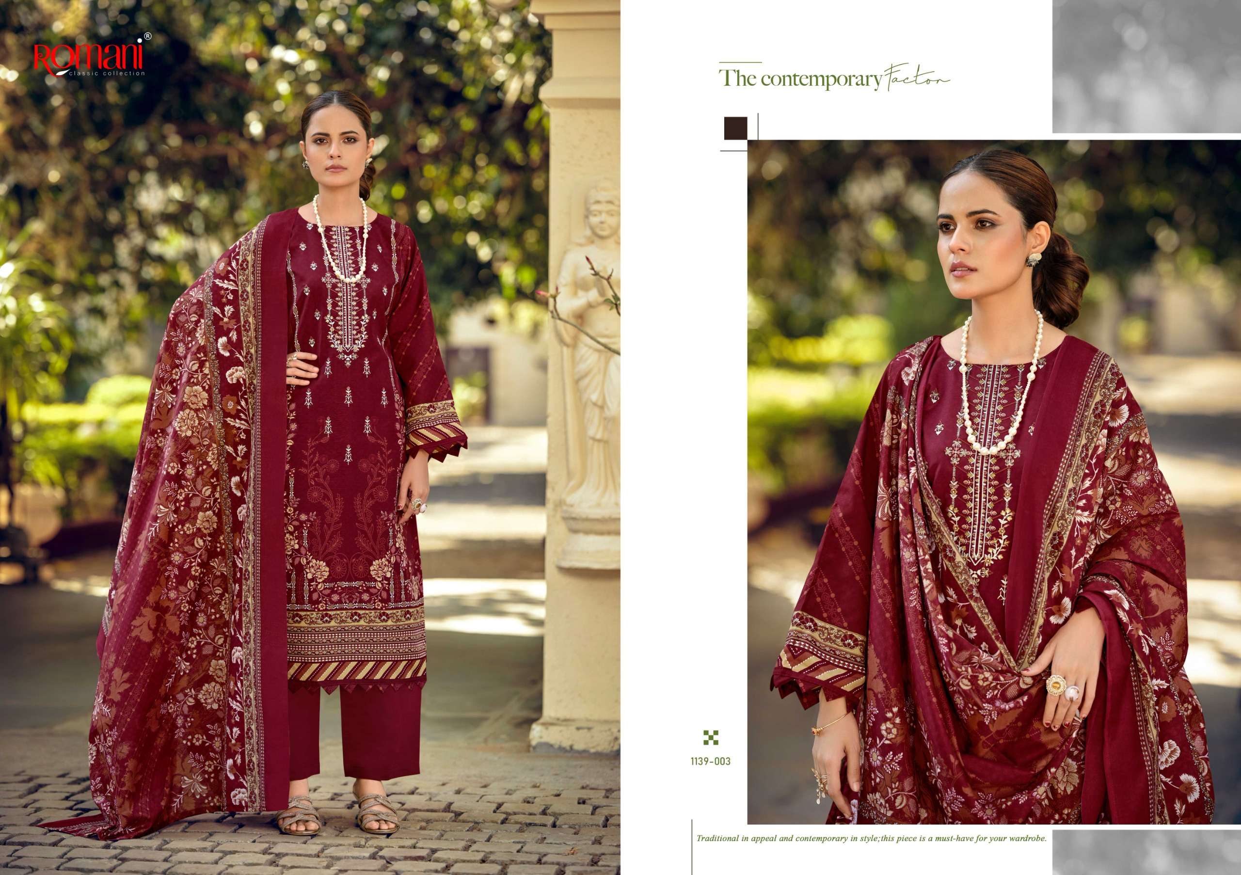 ROMANI BIN KAREEM VOL 3 COTTON DIGITAL PRINT WITH FANCY WORK SUIT	