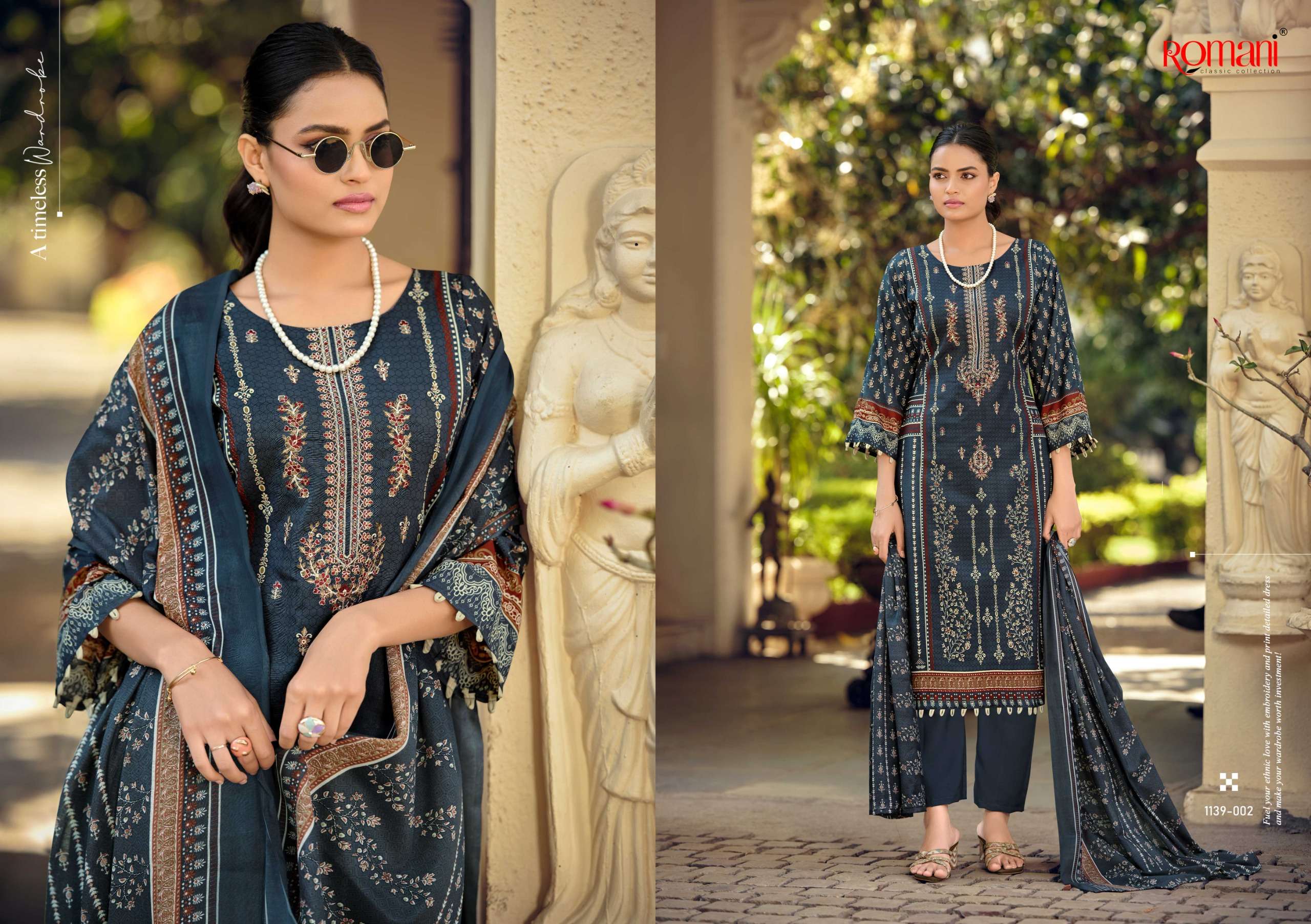 ROMANI BIN KAREEM VOL 3 COTTON DIGITAL PRINT WITH FANCY WORK SUIT	