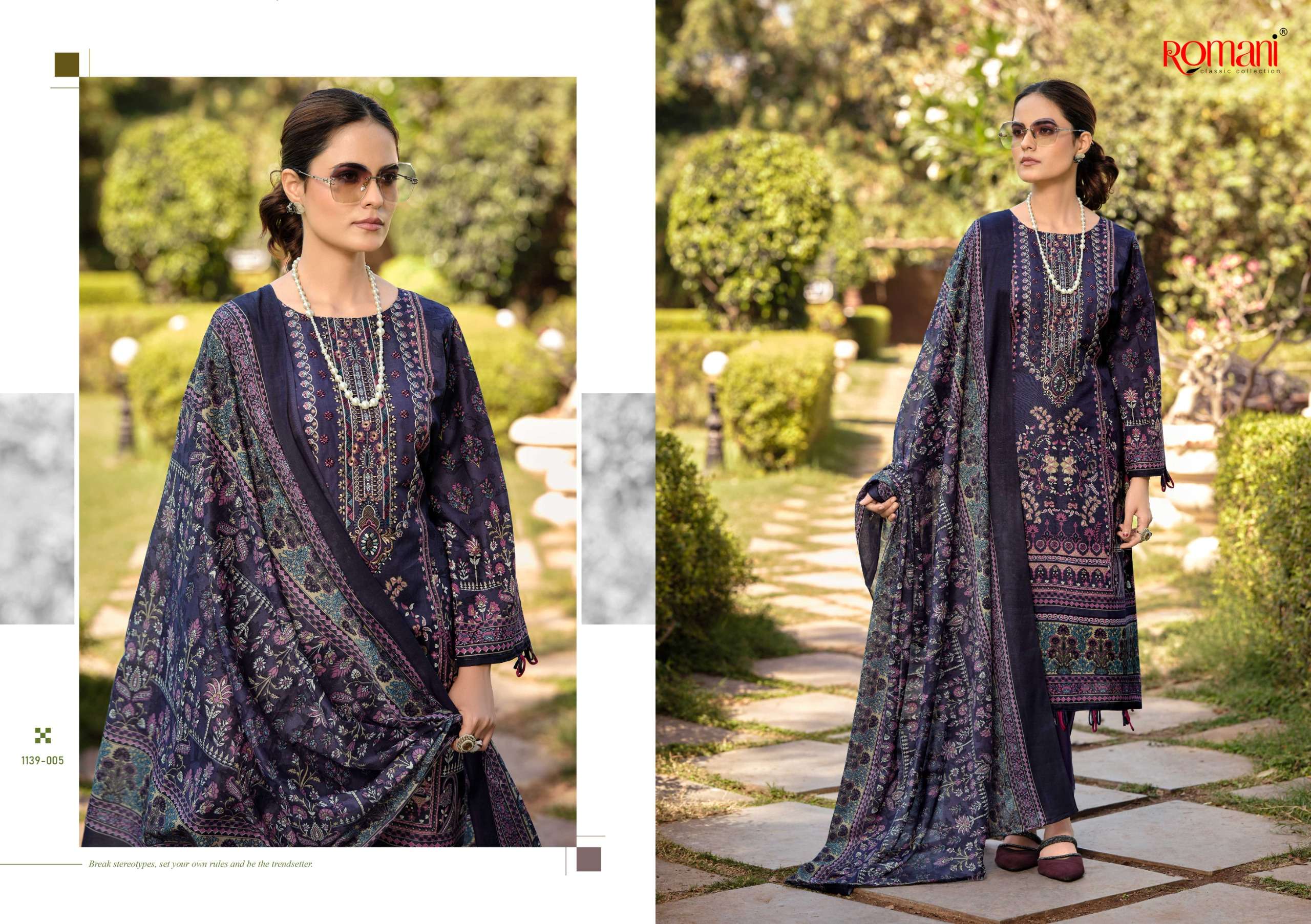 ROMANI BIN KAREEM VOL 3 COTTON DIGITAL PRINT WITH FANCY WORK SUIT	