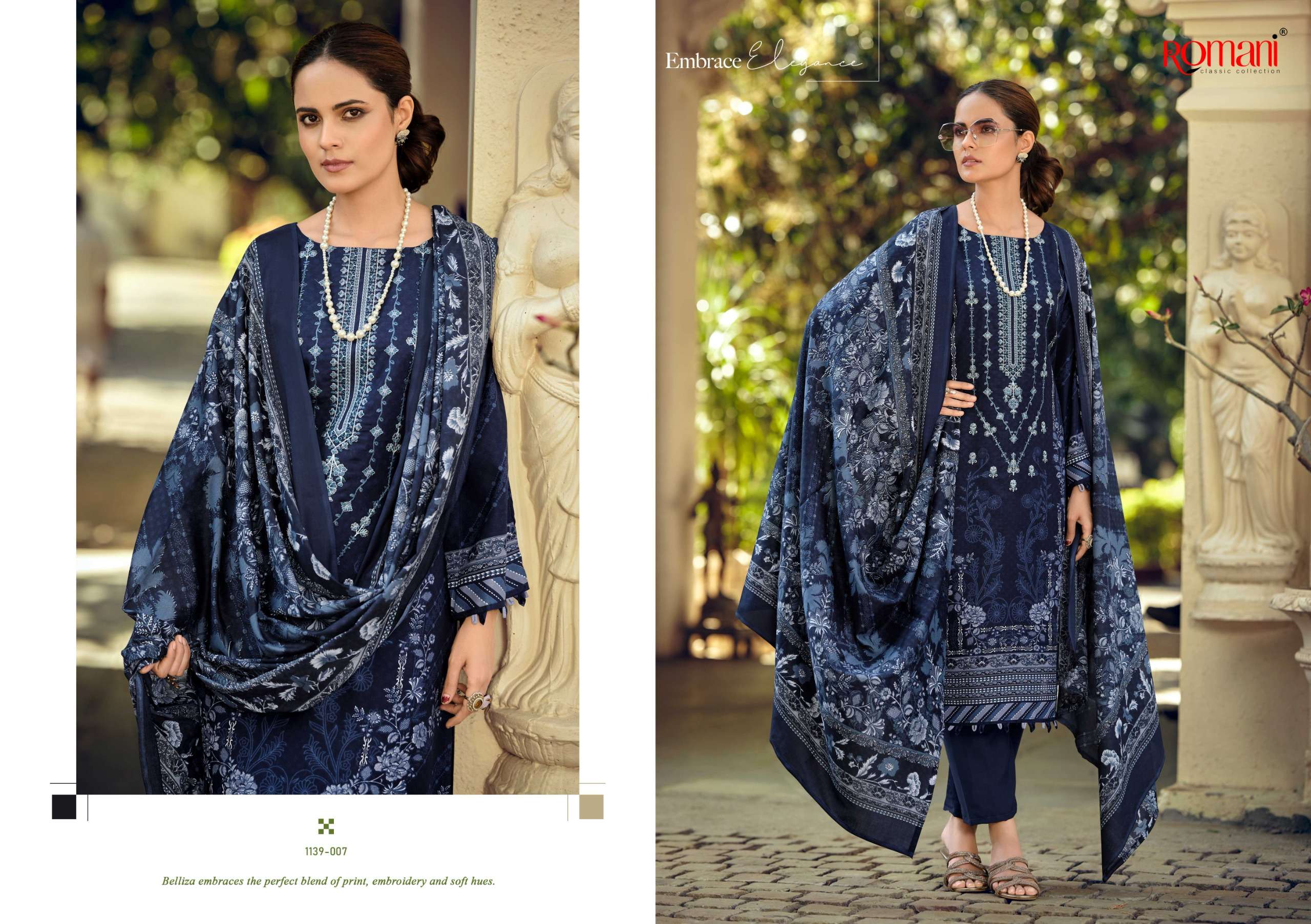 ROMANI BIN KAREEM VOL 3 COTTON DIGITAL PRINT WITH FANCY WORK SUIT	