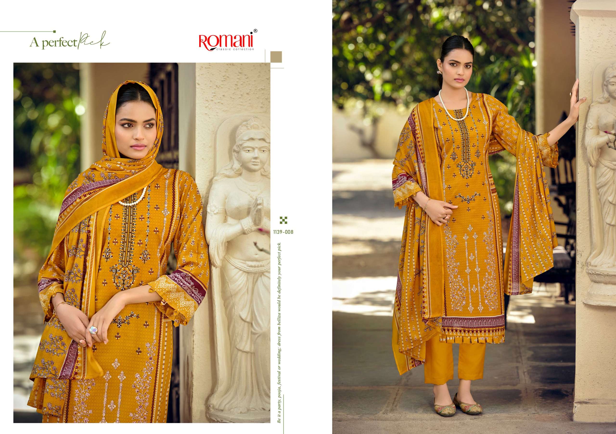 ROMANI BIN KAREEM VOL 3 COTTON DIGITAL PRINT WITH FANCY WORK SUIT	
