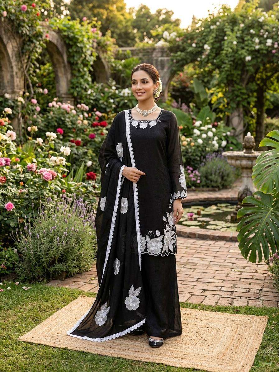 RTC 6000 SILK FANCY EMBROIDERY WORK PAKISTANI STYLE LADIES FESTIVE WEAR SUIT