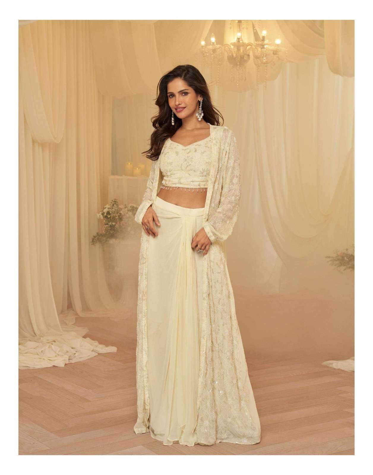 SAYURI DESIGNER KANIKA GEROGETTE DESIGNER INDO WESTERN STYLE LADIES DRESS 