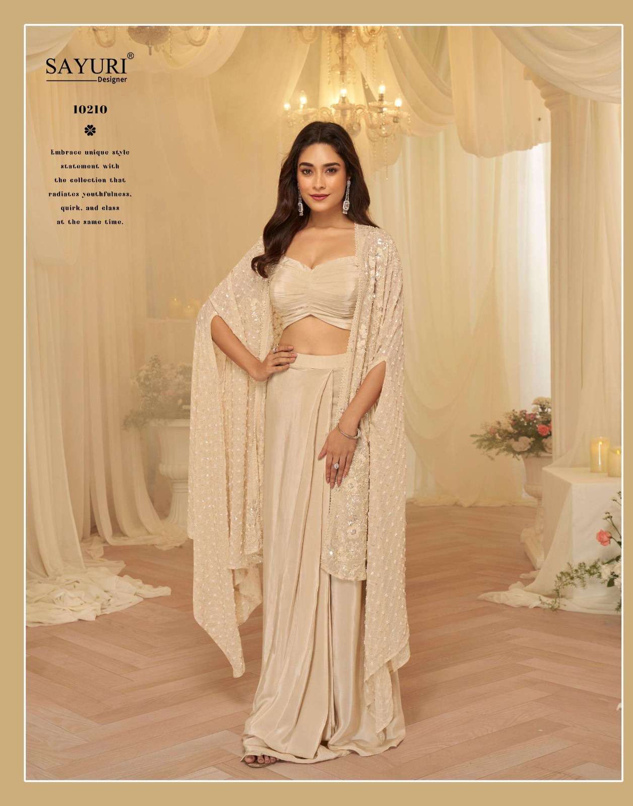 SAYURI DESIGNER KANIKA GEROGETTE DESIGNER INDO WESTERN STYLE LADIES DRESS 