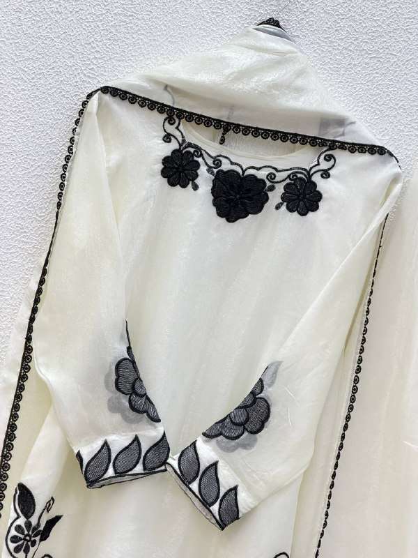 SRK 5337 SILK FANCY LOOKS DESIGNER TOP WITH FARSHI PENT WITH DUPATTA SET 