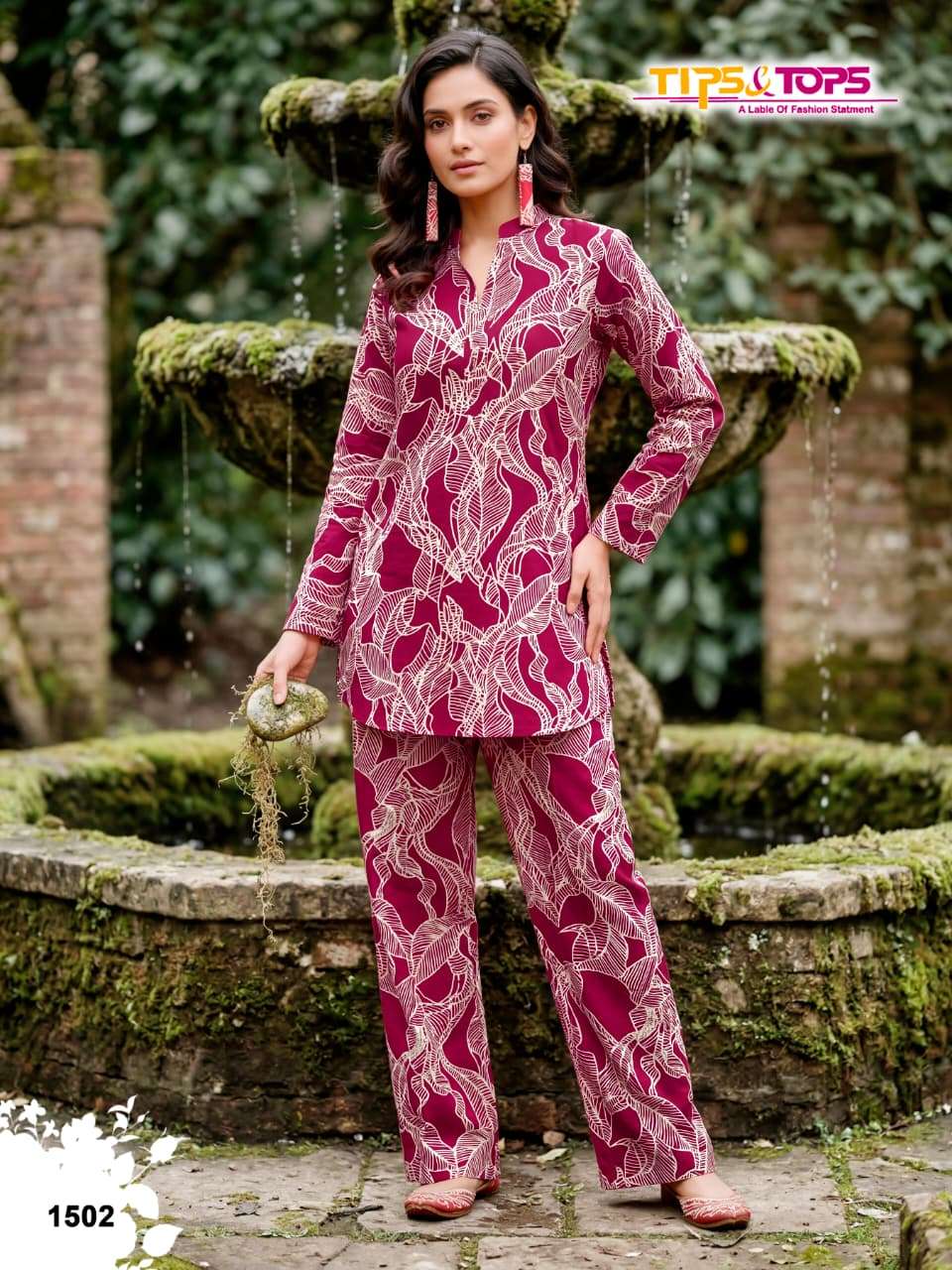 TIPS AND TOPS FASHION BEATS VOL 15 RAYON PRINT FANCY SUMMER WEAR LADIES CO-ORD SET