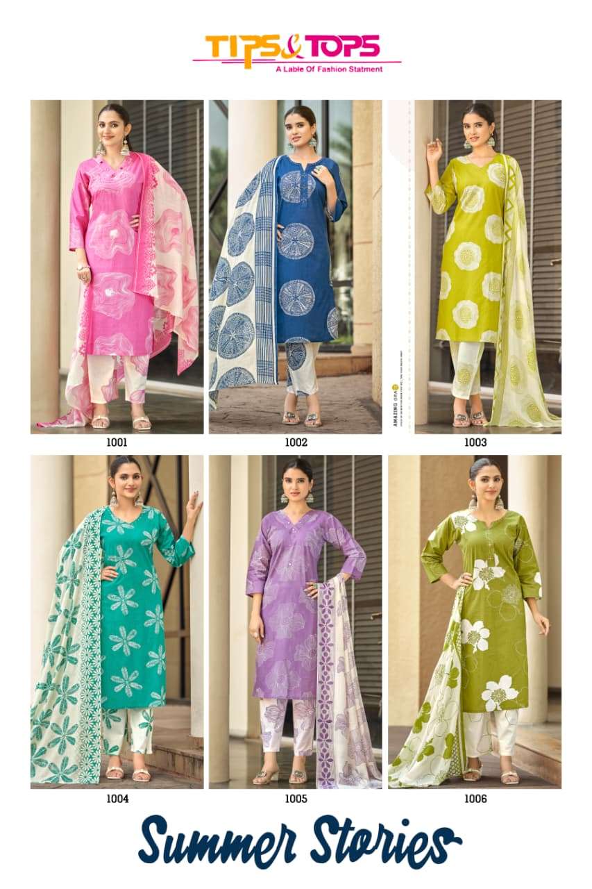 TIPS & TOPS SUMMER STORIES VOL 1 COTTON PRINTED LADIES 3PCS SET COLLECTION 