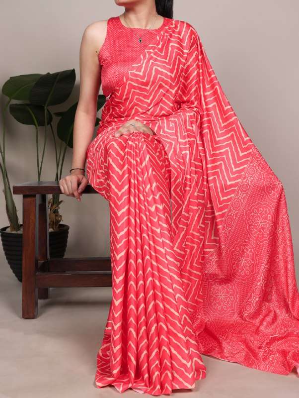 YNF D NO 7002 SILK SATIN PRINTED FANCY WEAR LADIES SAREE 