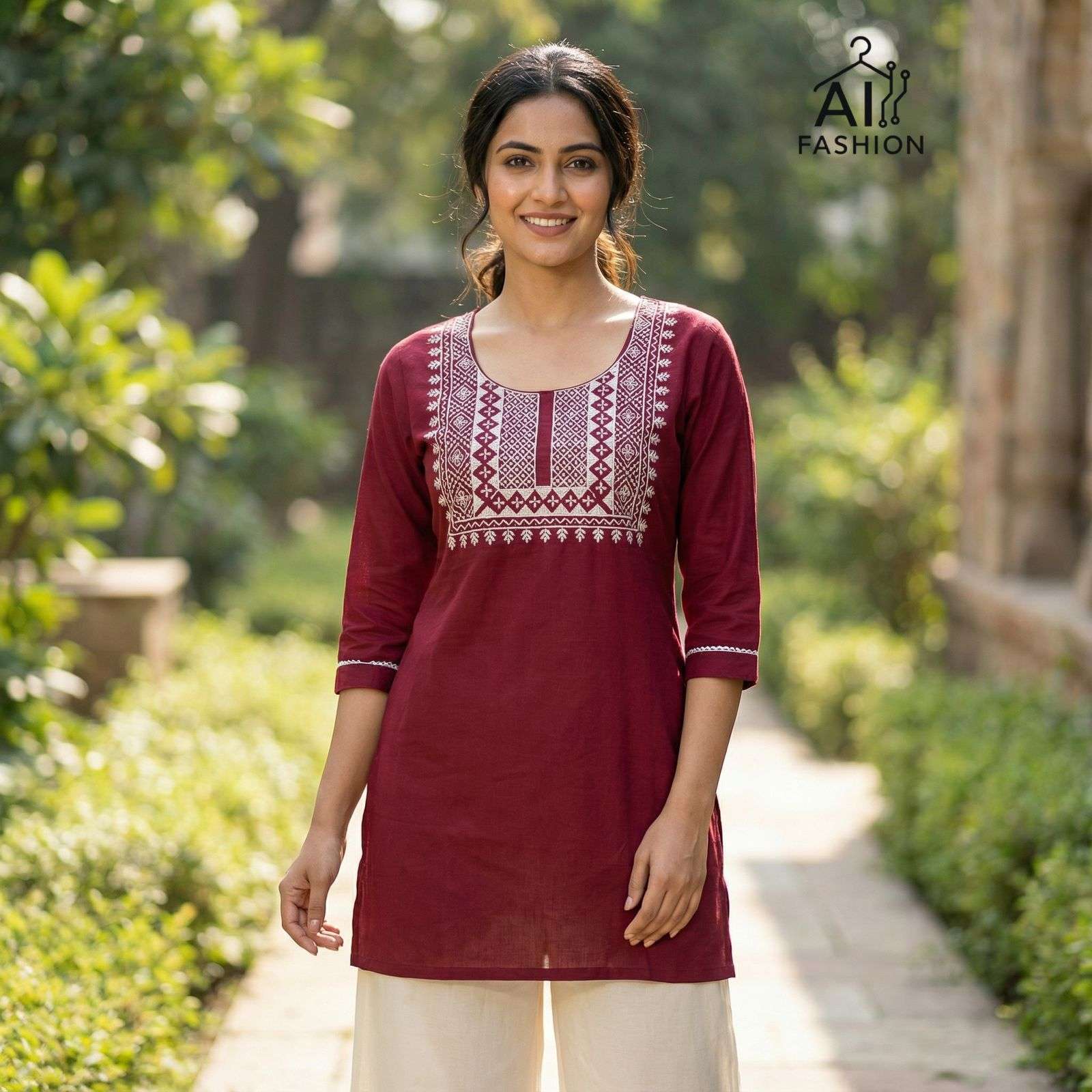 AI FASHION CHARMI VOL 3 RAYON FANCY WORK SUMMER WEAR SHORT KURTI	