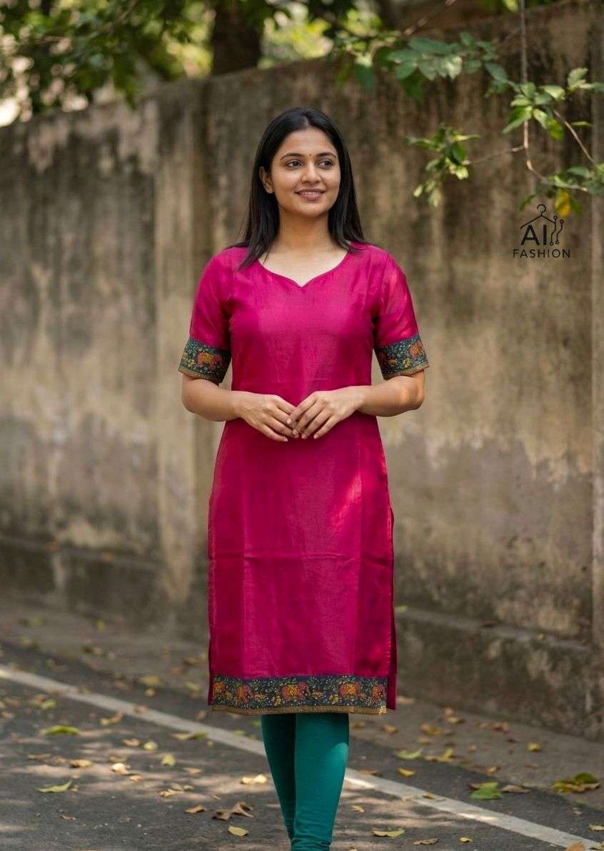 AI FASHION CHARMI VOL 7 SATIN FANCY SUMMER WEAR LADIES KURTI